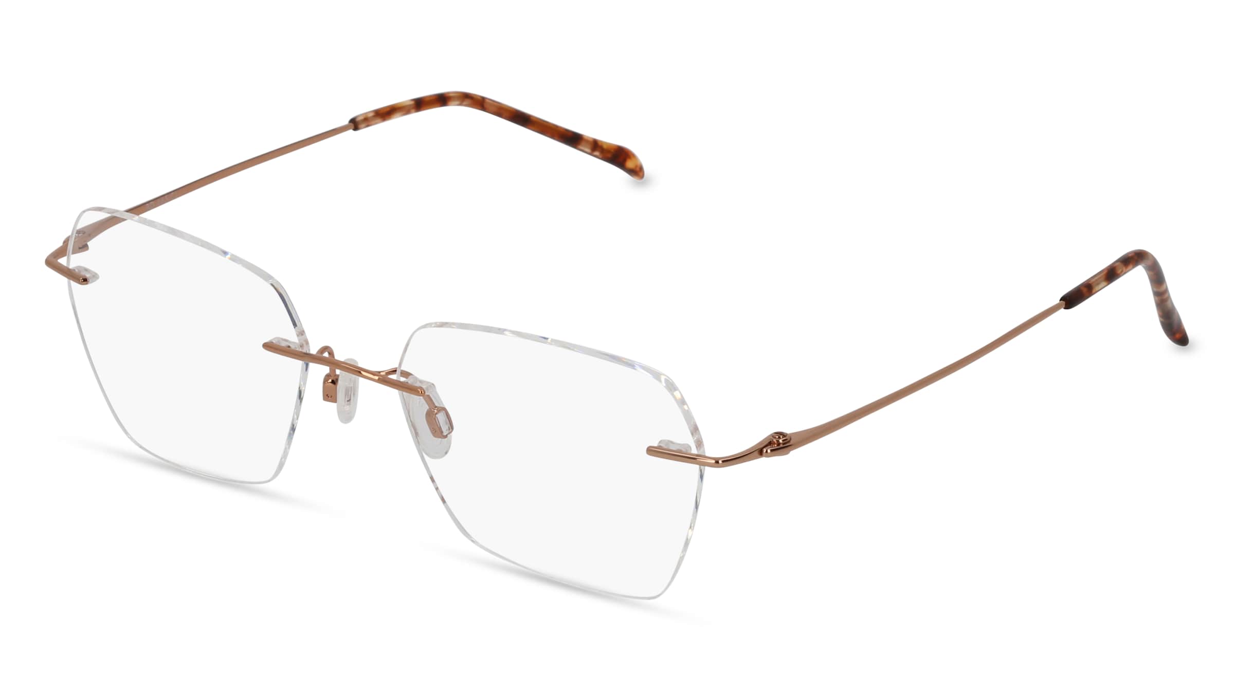 Fielmann BD 465 CL Damen-Brille inkl. Gläser Randlos Quadratisch Edelstahl-Gestell 52/18/135, Gold