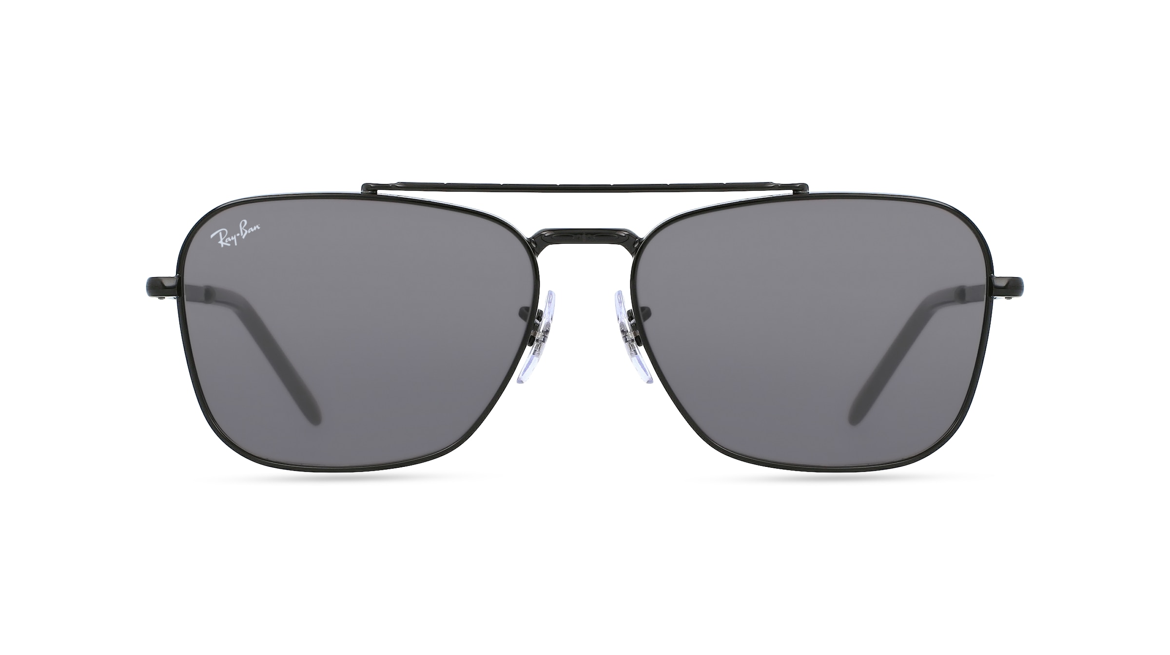 Ray-Ban RB 3636 NEW CARAVAN Unisex-Sonnenbrille Vollrand Eckig Metall-Gestell, schwarz