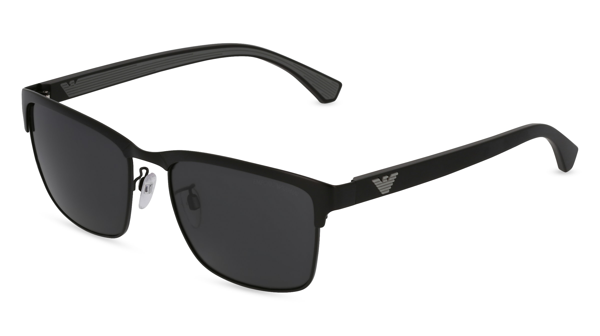 Emporio Armani EA2087 Herren-Sonnenbrille Vollrand Quadratisch Metall-Gestell, Schwarz