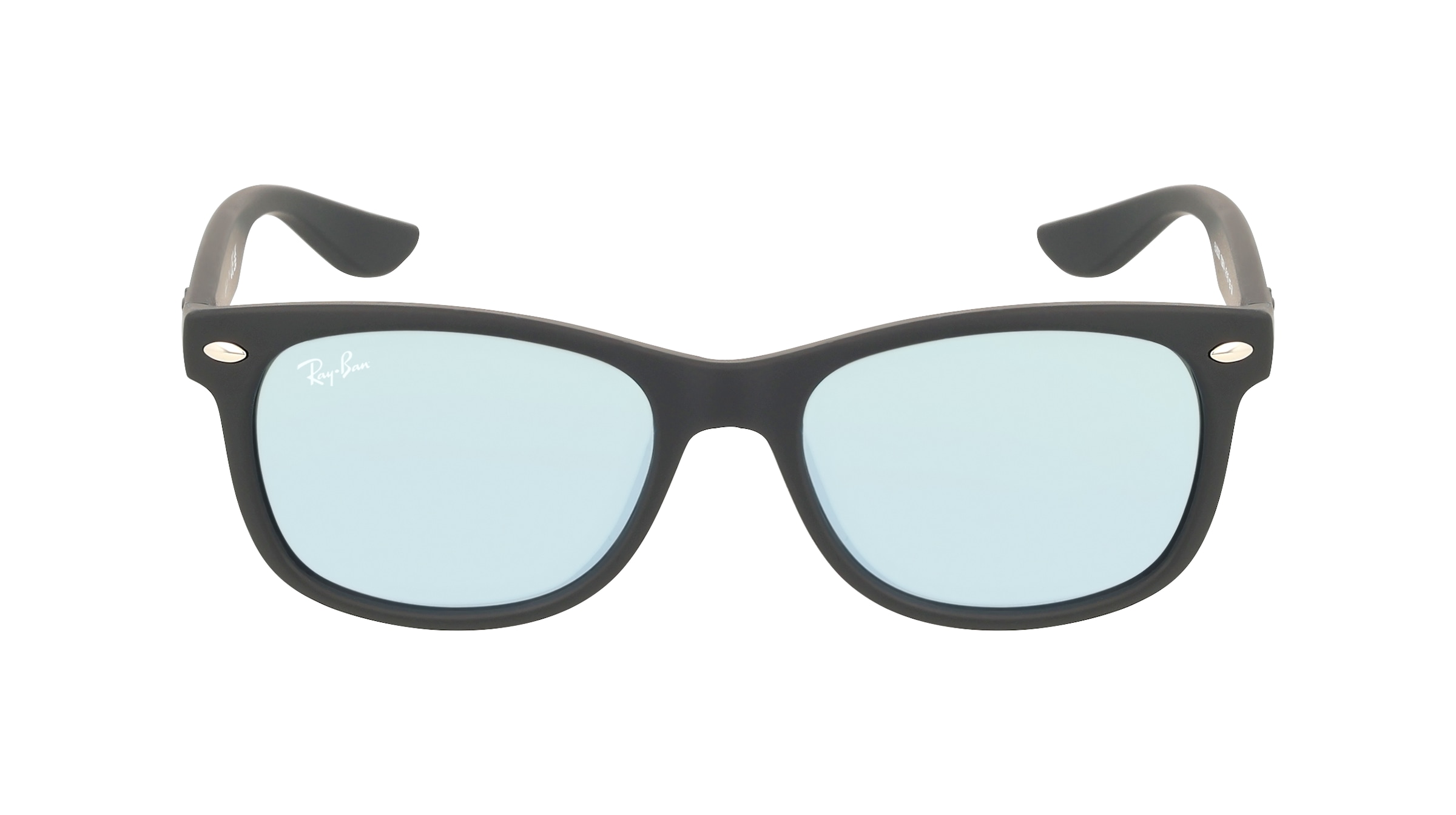 Ray Ban Junior 0RJ9052S JUNIOR NEW WAYFARER Kinder-Sonnenbrille Vollrand Quadratisch Kunststoff-Gestell, schwarz