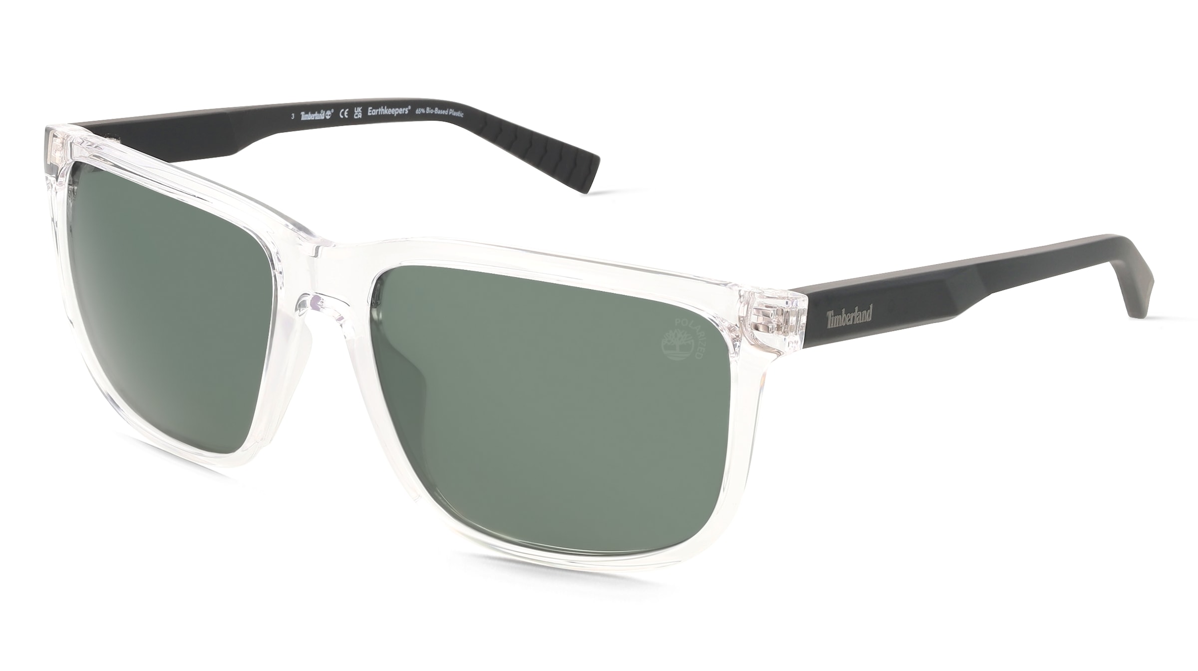 Timberland TB00037 Herren-Sonnenbrille Vollrand Quadratisch Kunststoff-Gestell, Transparent