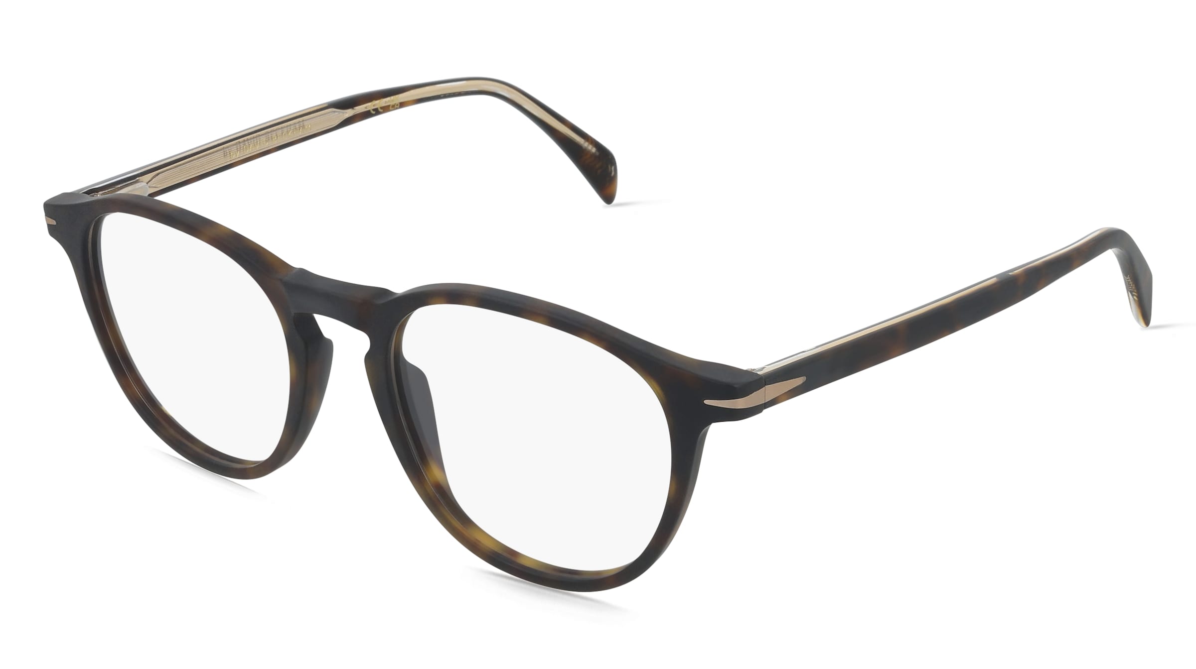 David Beckham DB 1018 Herren-Brille inkl. Gläser Vollrand Panto Acetat-Gestell 49/20/150, Havanna