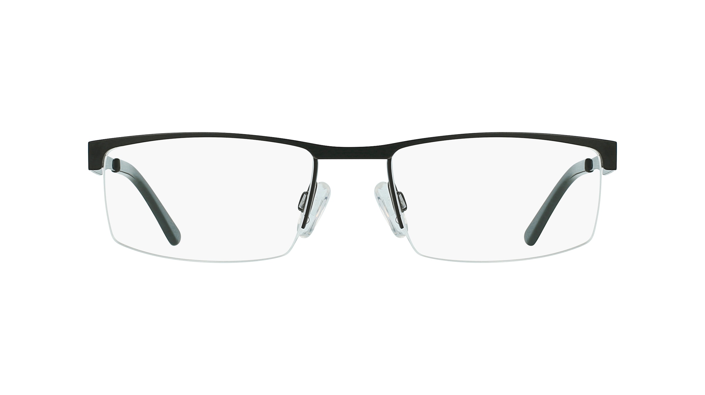 Fielmann 2127 FLEX CL Herren-Brille inkl. Gläser Halbrand Eckig Metall-Gestell 53mm/18mm/135mm, schwarz