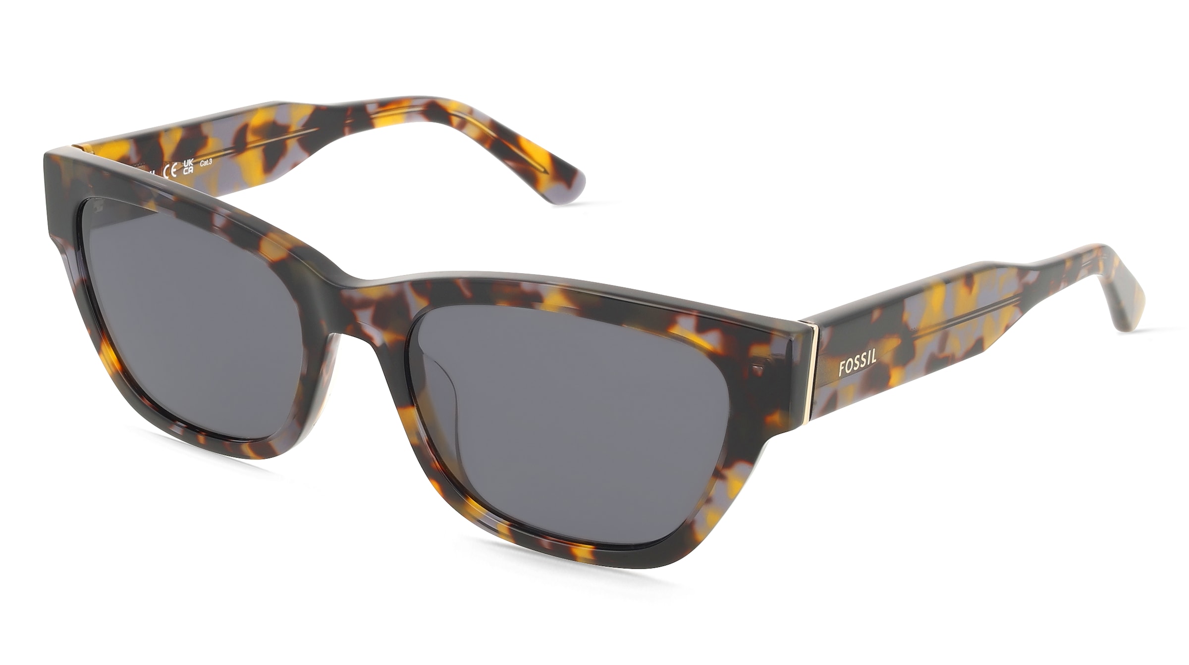 Fossil FOS 2163/G/S Damen-Sonnenbrille Vollrand Eckig Acetat-Gestell, Havanna
