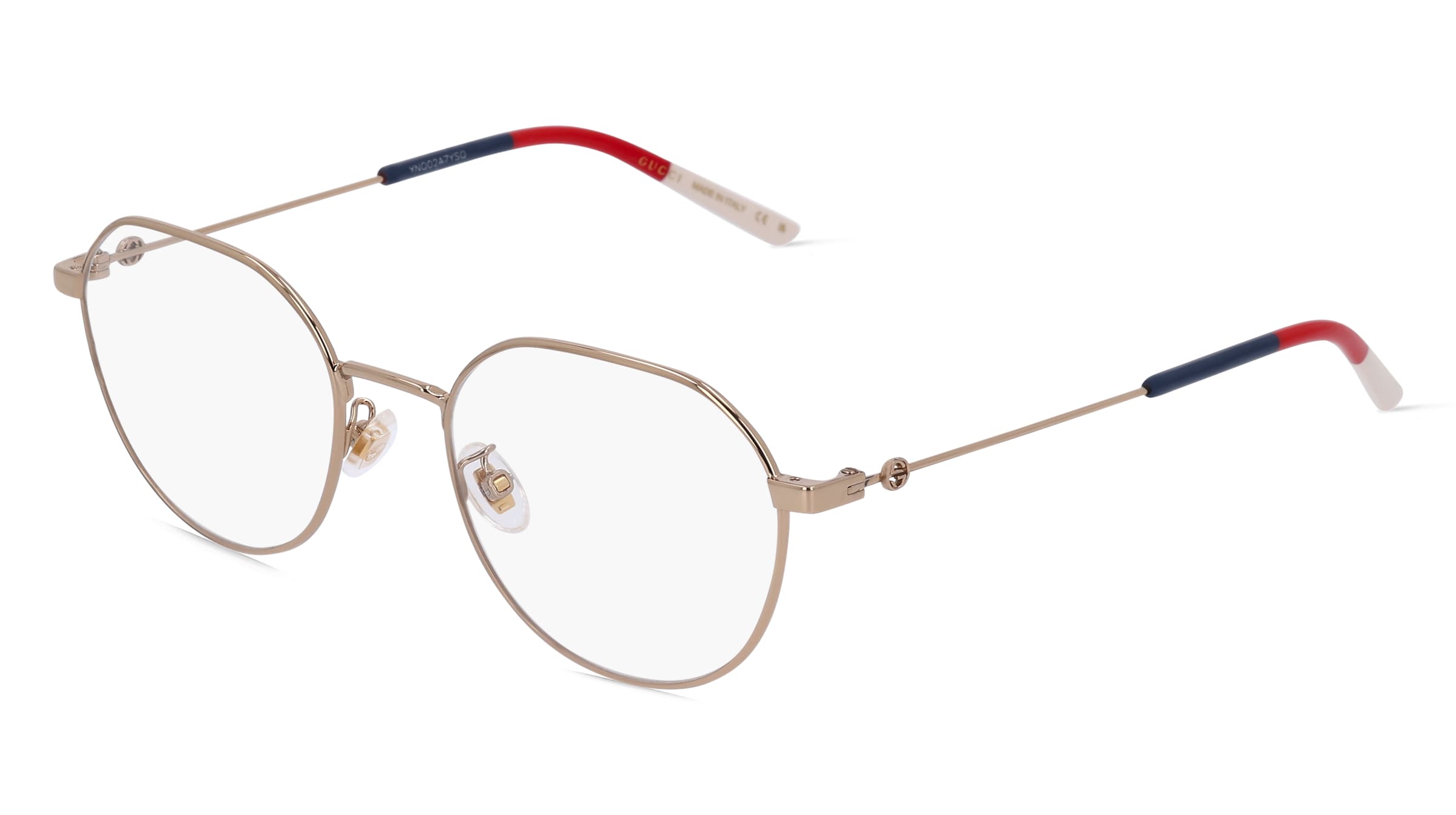 Gucci GG 0684O Damen-Brille inkl. Gläser Vollrand Panto Metall-Gestell 51/19/140, Gold
