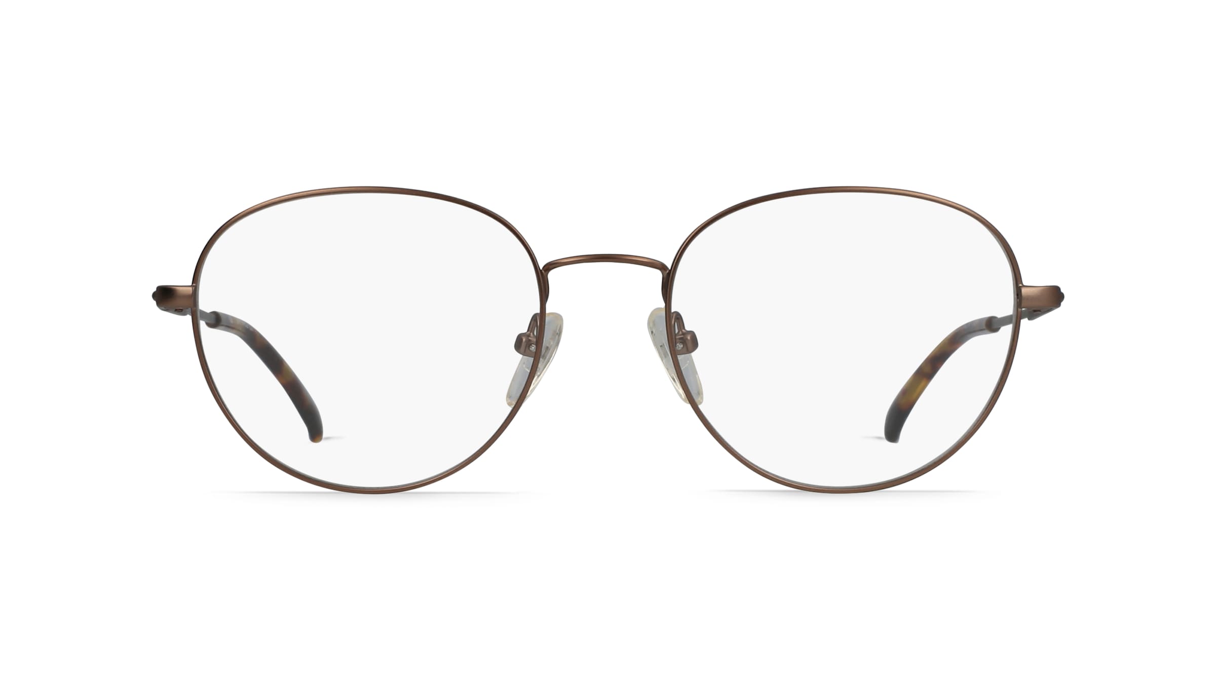 Fielmann OPH 9962 CL Unisex-Brille inkl. Gläser Vollrand Panto Edelstahl-Gestell 51mm/18mm/135mm, braun