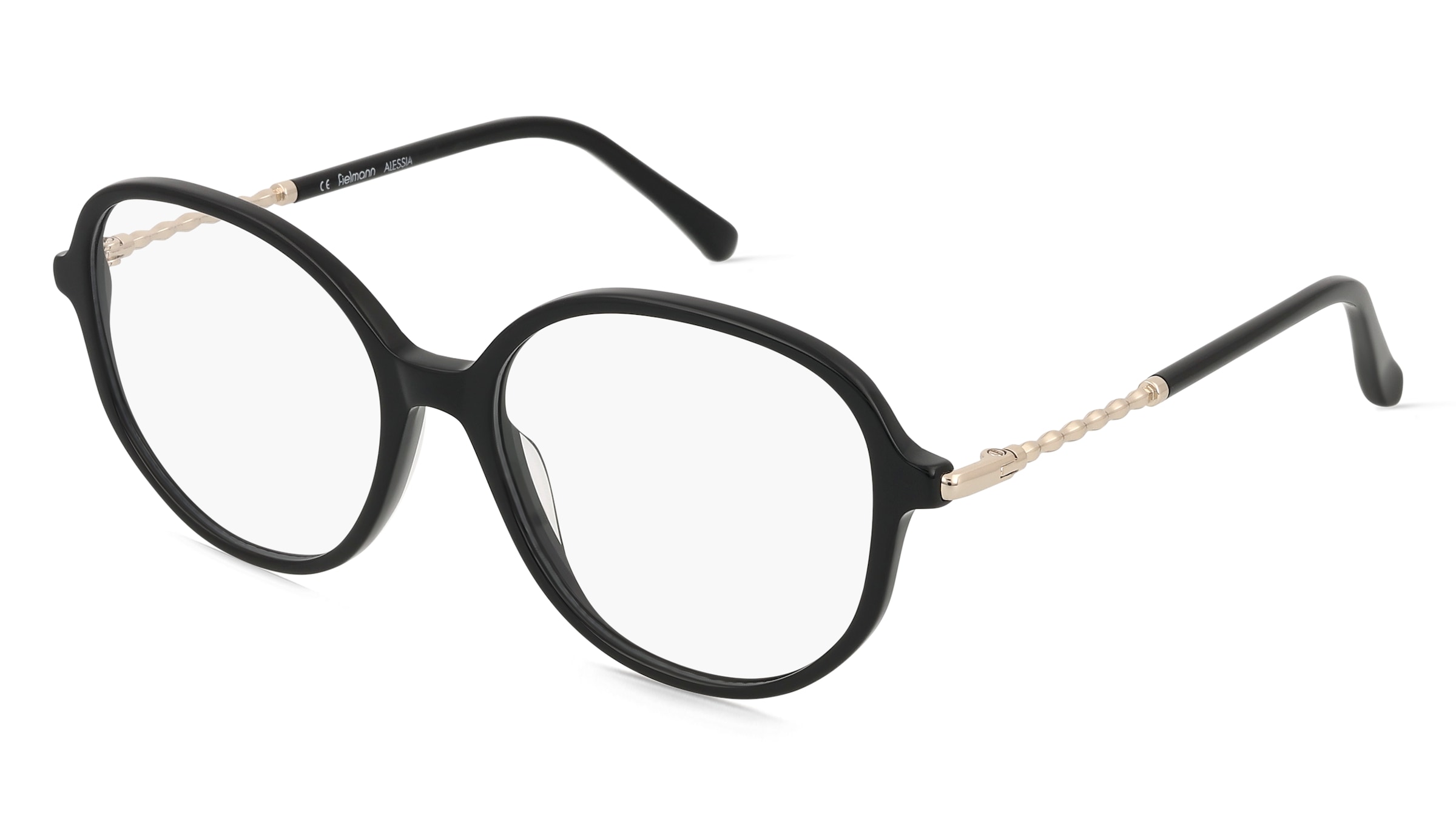 Fielmann BD 565 FA ALESSIA Damen-Brille inkl. Gläser Vollrand Oval Acetat-Gestell 52/16/135, Schwarz