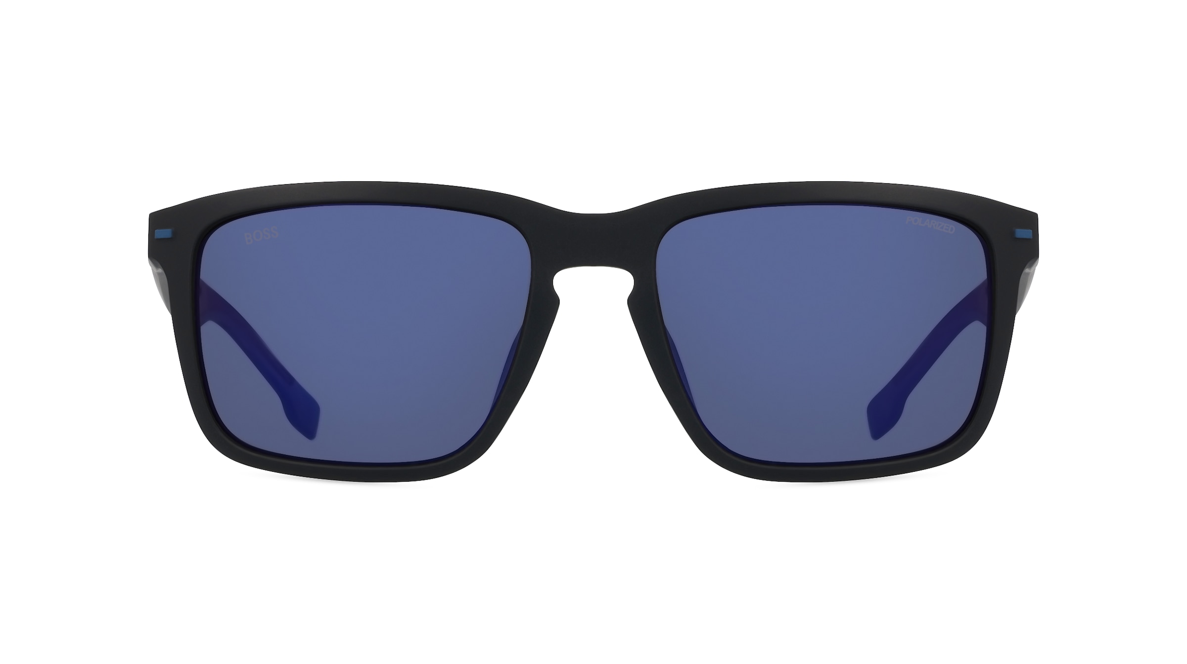 Boss 1542/F/S Herren-Sonnenbrille Vollrand Eckig Kunststoff-Gestell, schwarz