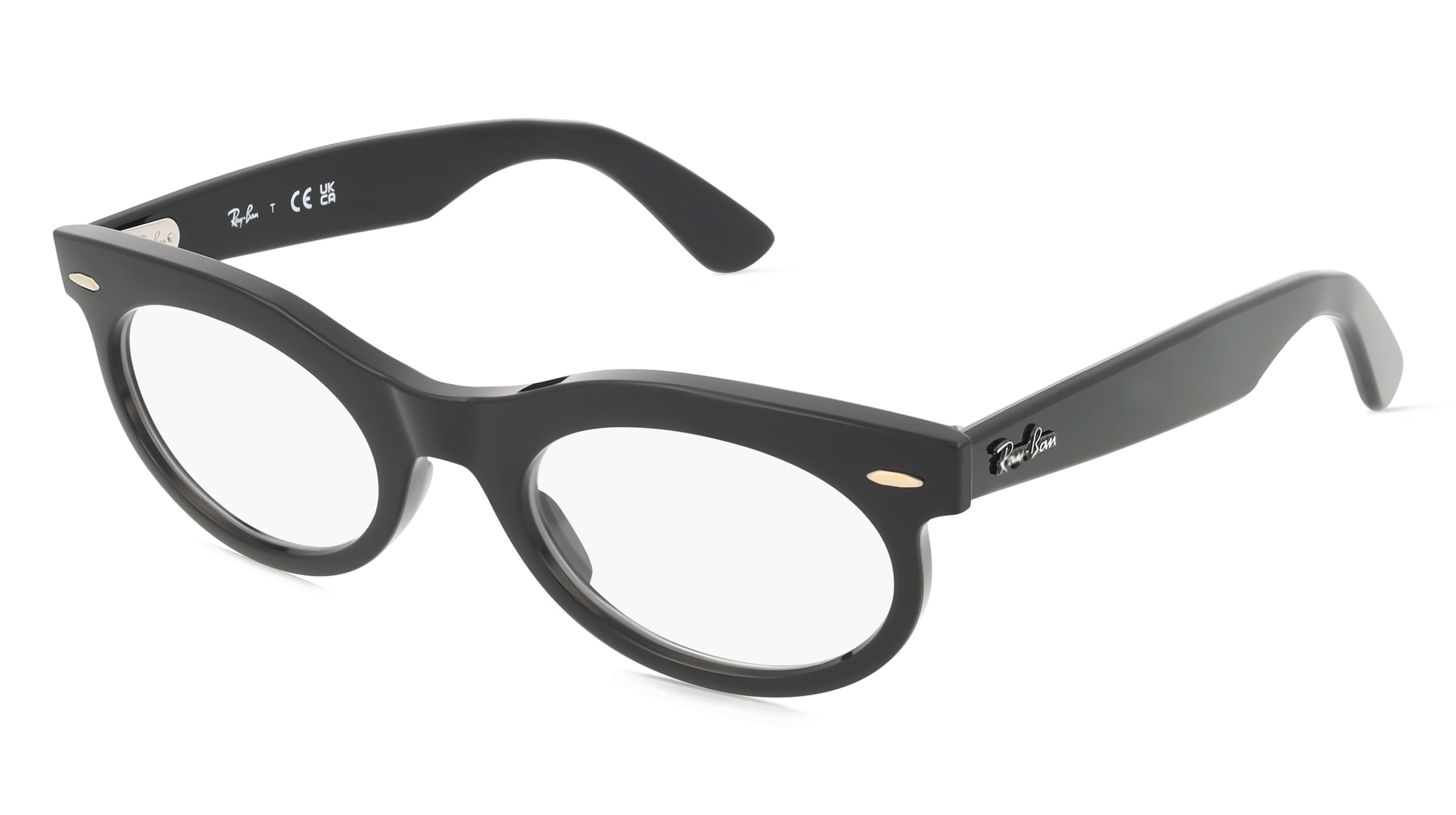 Ray-Ban VISTA RX2242V WAYFARER OVAL Unisex-Brille inkl. Gläser Vollrand Oval Propionat-Gestell 50/22/150, Schwarz
