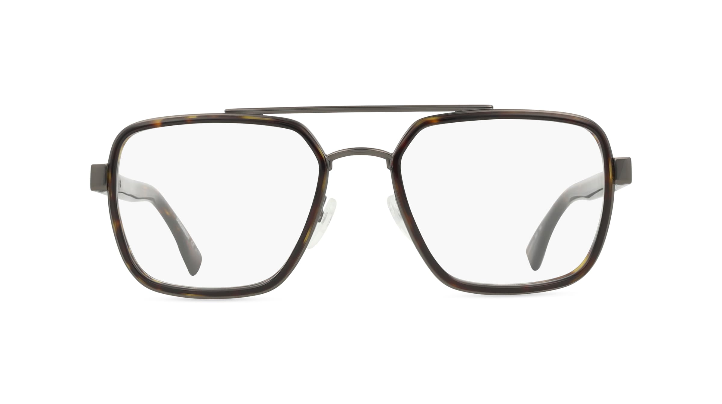 Dsquared2	 D2 0064 Herren-Brille inkl. Gläser Vollrand Pilot Acetat-Gestell 55mm/19mm/140mm, braun