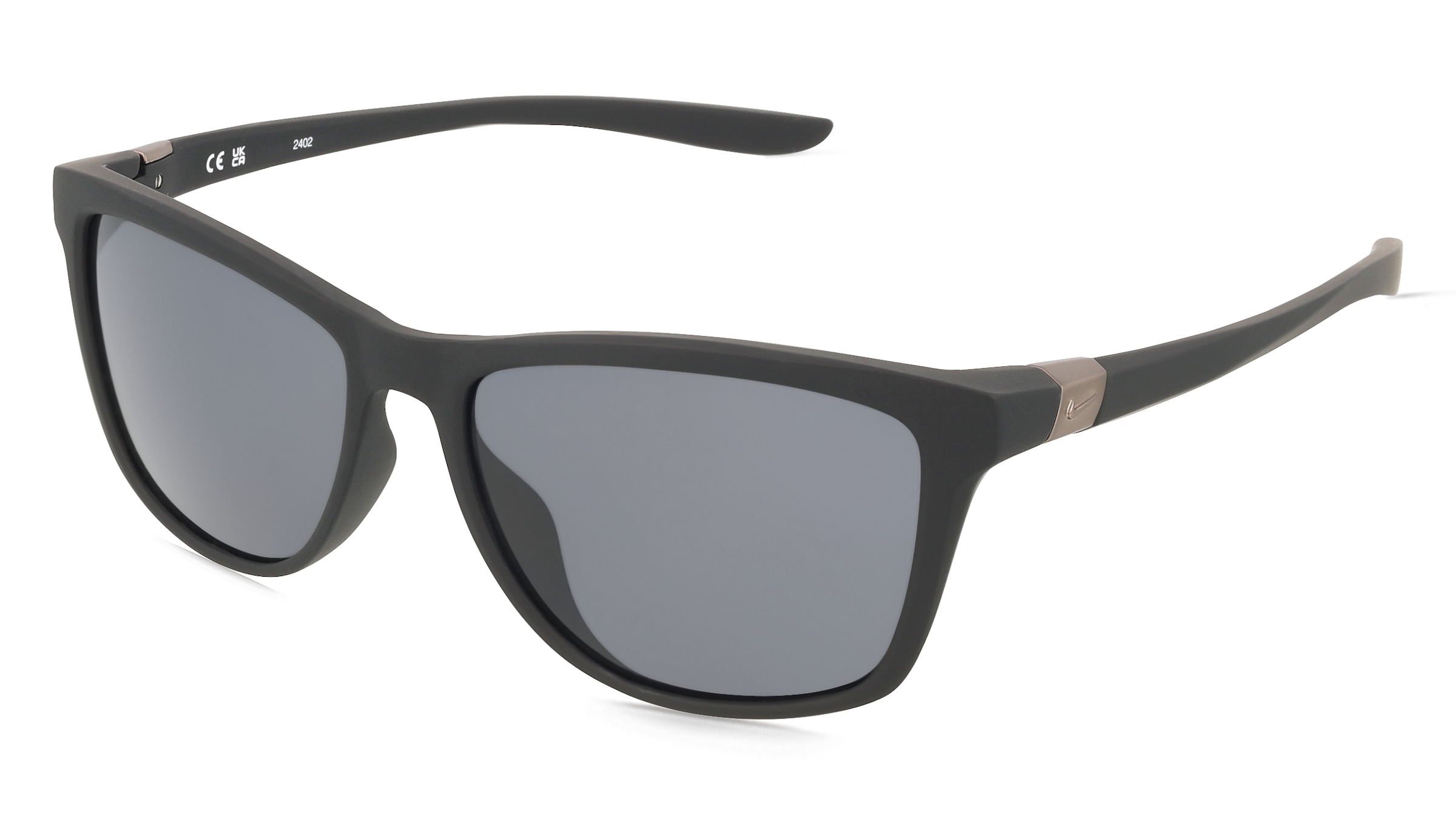 Nike NIKE CITY ICON DJ0890 Unisex-Sonnenbrille Vollrand Quadratisch Kunststoff-Gestell, Schwarz