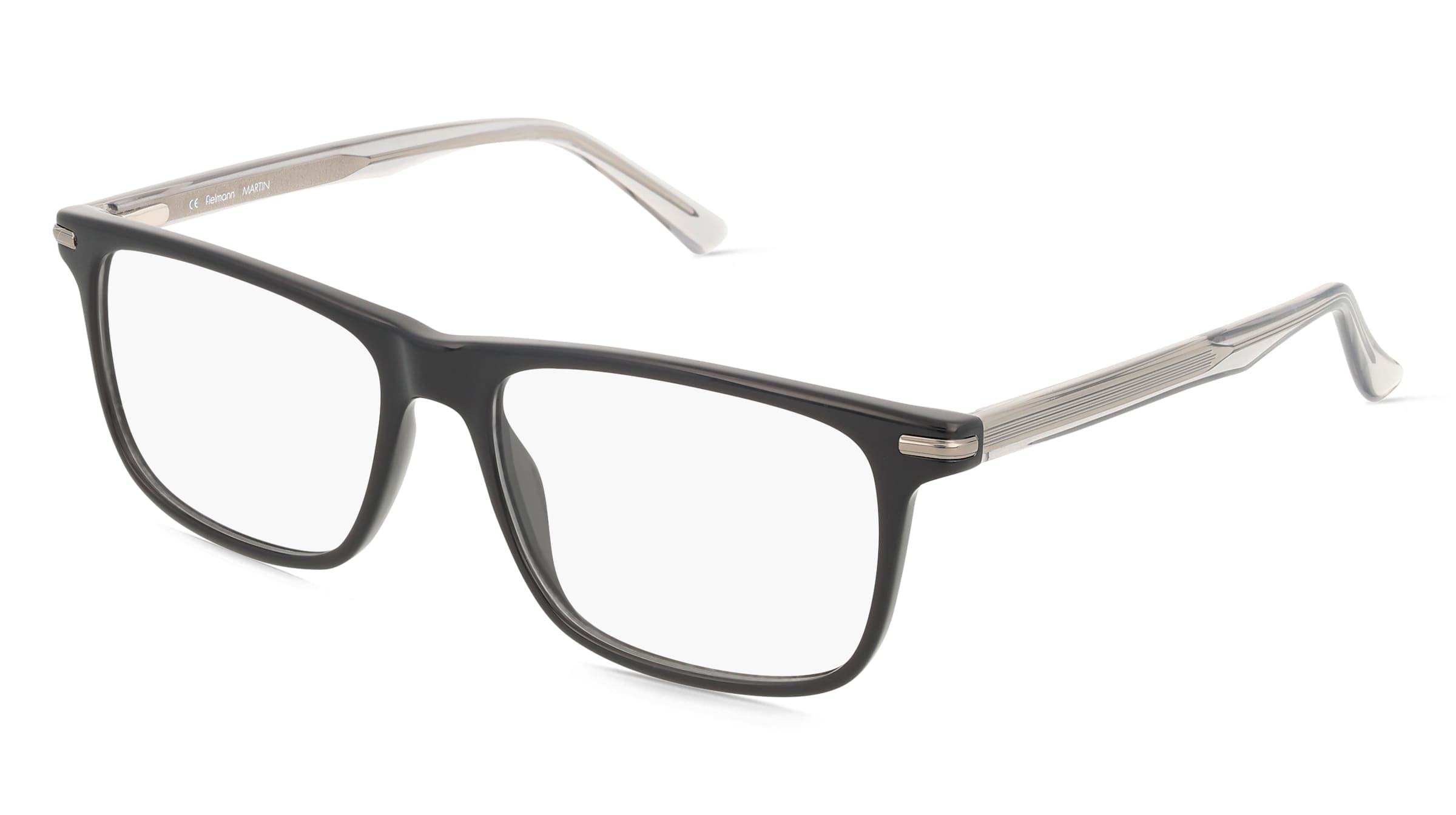 Fielmann BD 579 FLEX CL MARTIN Herren-Brille inkl. Gläser Vollrand Eckig Acetat-Gestell 55mm/16mm/145mm, schwarz