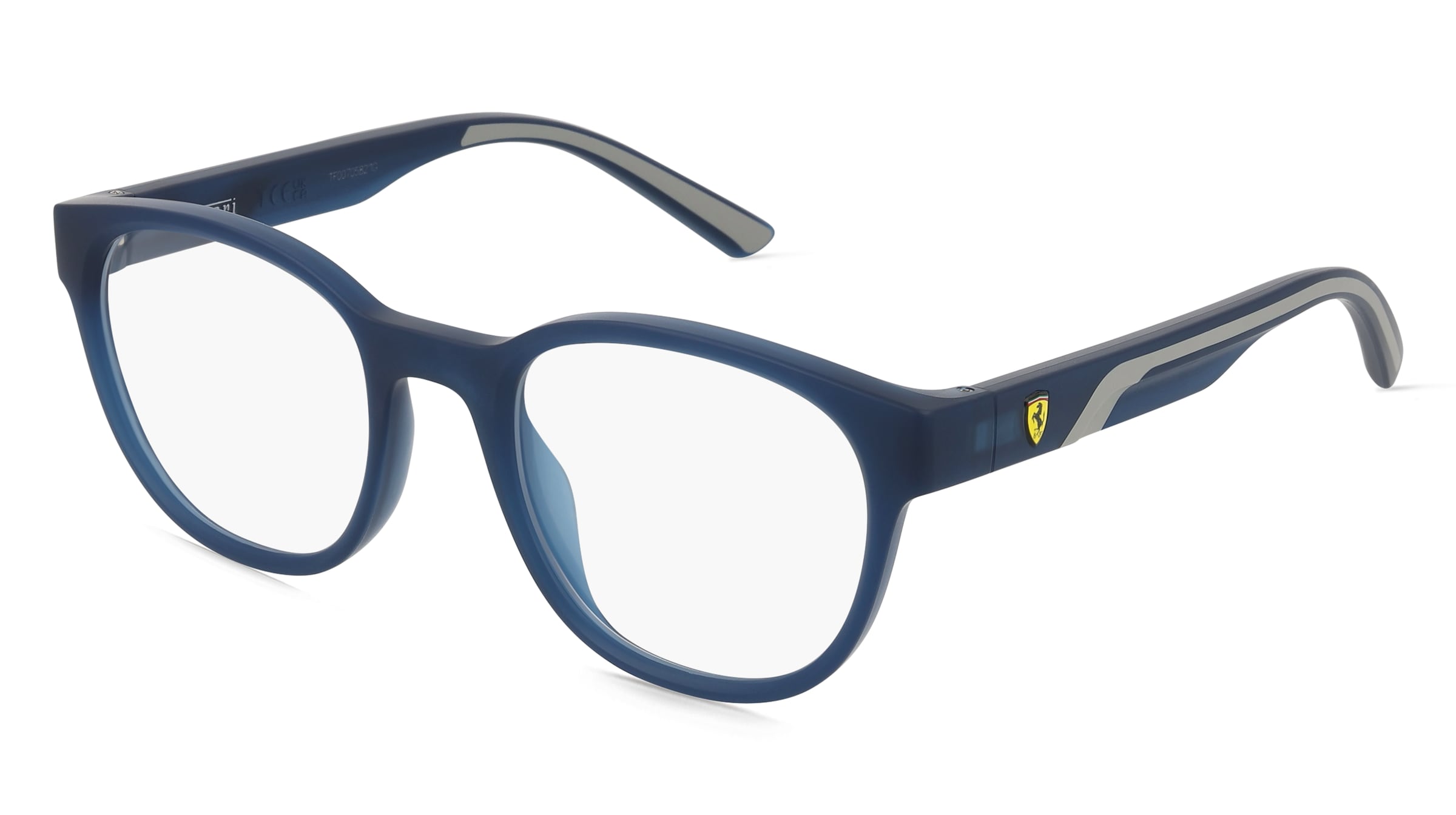 Scuderia Ferrari 0FZ8002U Herren-Brille inkl. Gläser Vollrand Panto Kunststoff-Gestell 50/21/145, Blau