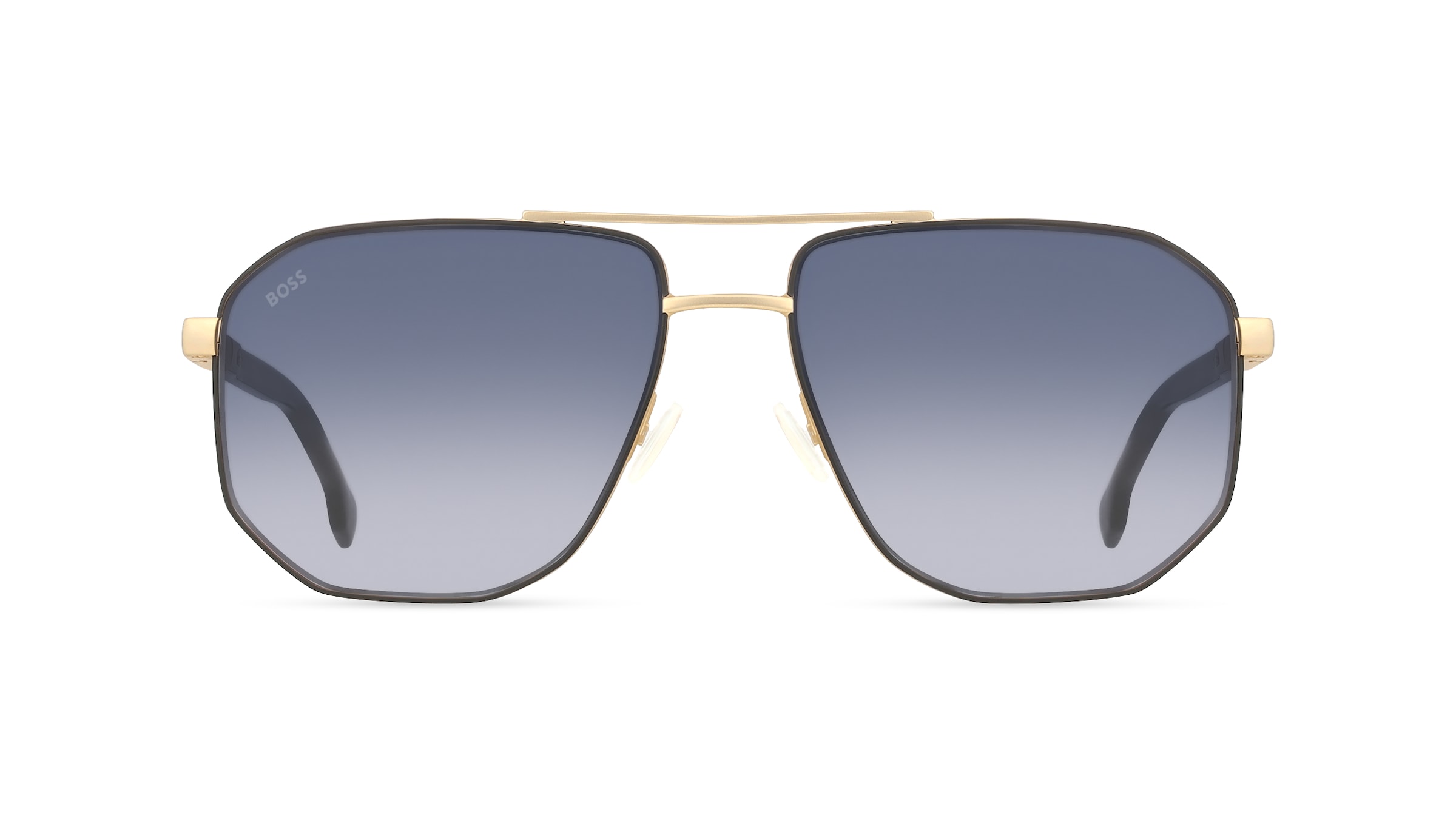 BOSS 1832/S Herren-Sonnenbrille Vollrand Quadratisch Edelstahl-Gestell, gold