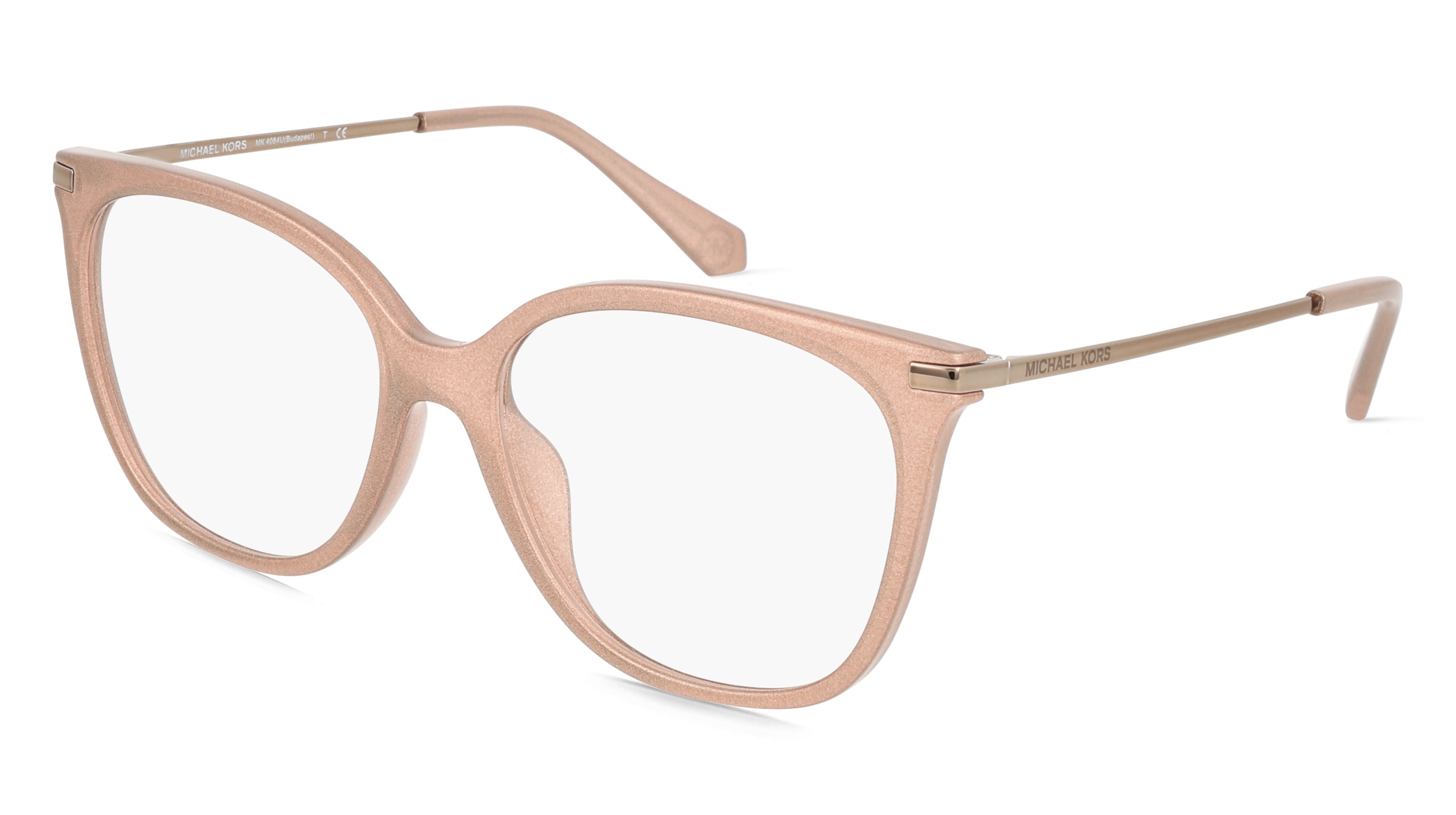 Michael Kors MK4084U Damen-Brille inkl. Gläser Vollrand Quadratisch Acetat-Gestell 54/16/140, Beige