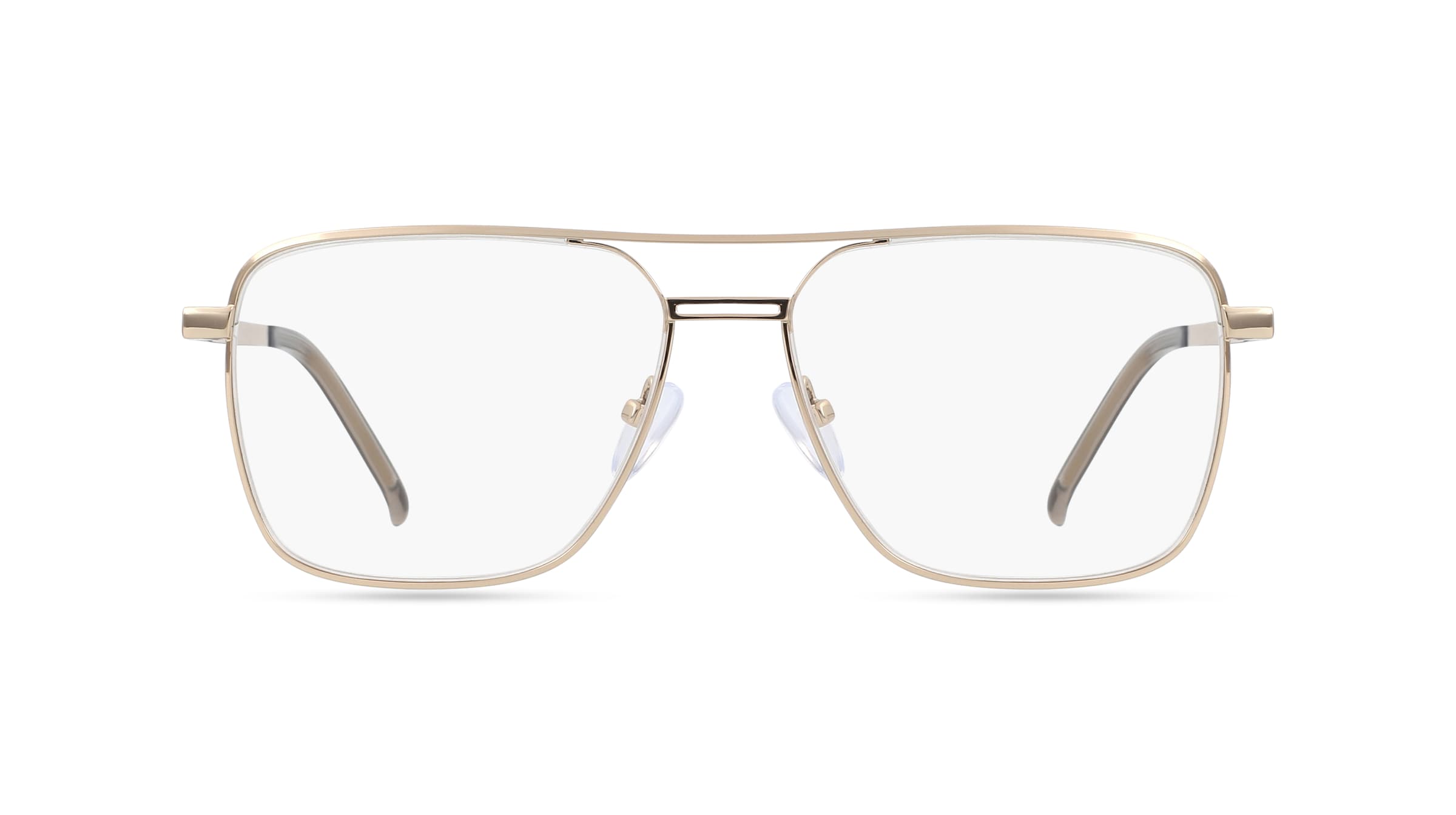 Fielmann BD 501 CL Herren-Brille inkl. Gläser Nylor Eckig Edelstahl-Gestell 56mm/15mm/145mm, gold