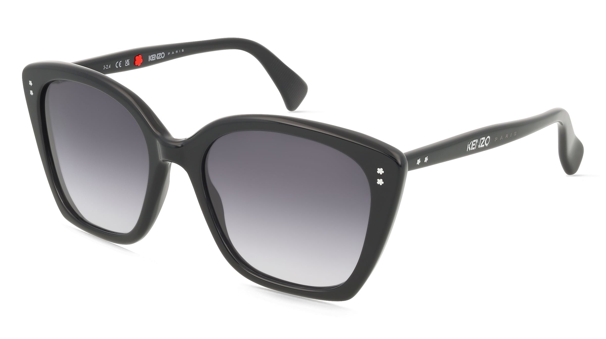 Kenzo KZ40209I BOKE FLOWER Damen-Sonnenbrille Vollrand Butterfly Acetat-Gestell, Schwarz