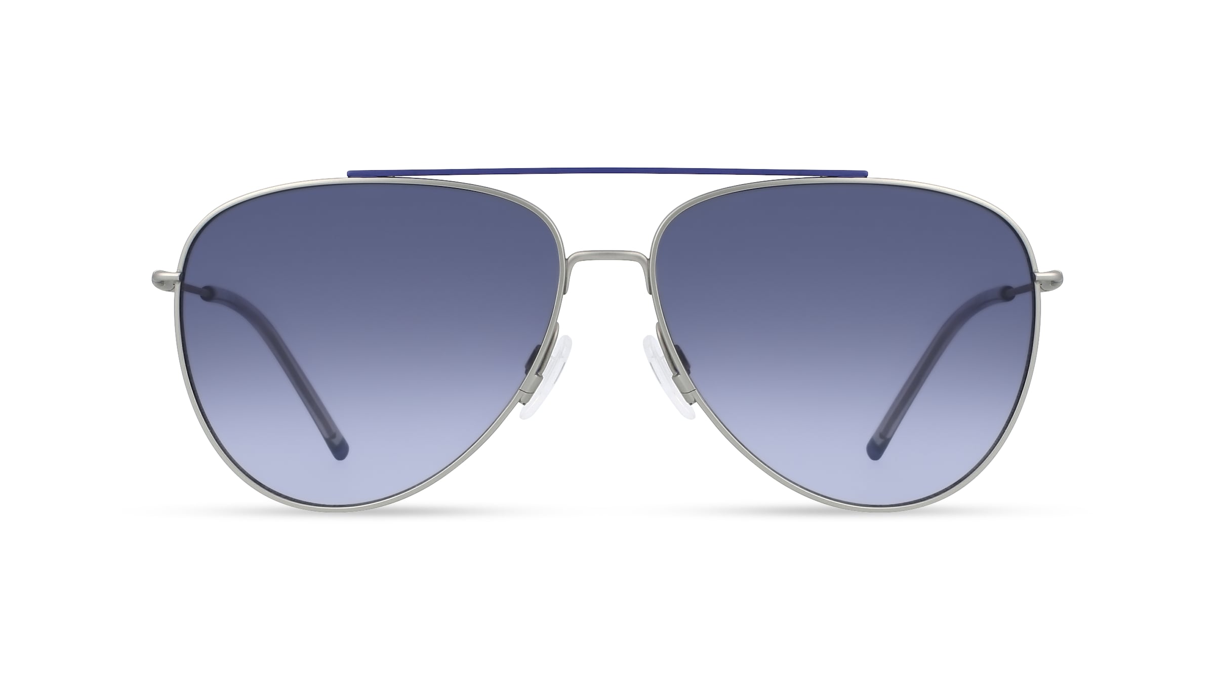 Zeiss ZS22107S Unisex-Sonnenbrille Vollrand Pilot Metall-Gestell, silber