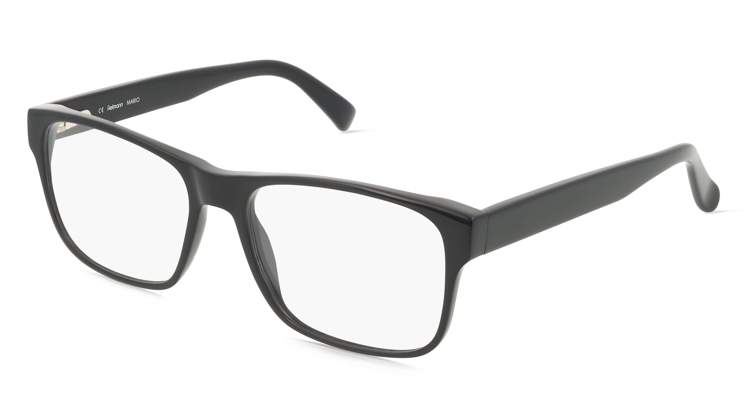 Fielmann LN 056 FLEX CL MARIO Herren-Brille inkl. Gläser Vollrand Quadratisch Acetat-Gestell 56/17/145, Schwarz