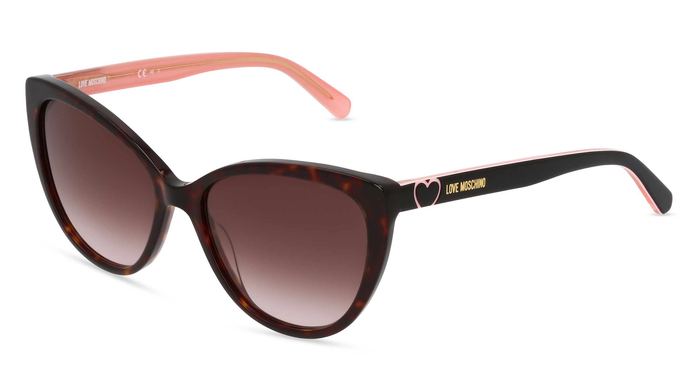 Safilo Love Moschino MOL043/S Damen-Sonnenbrille Vollrand Butterfly Acetat-Gestell, braun