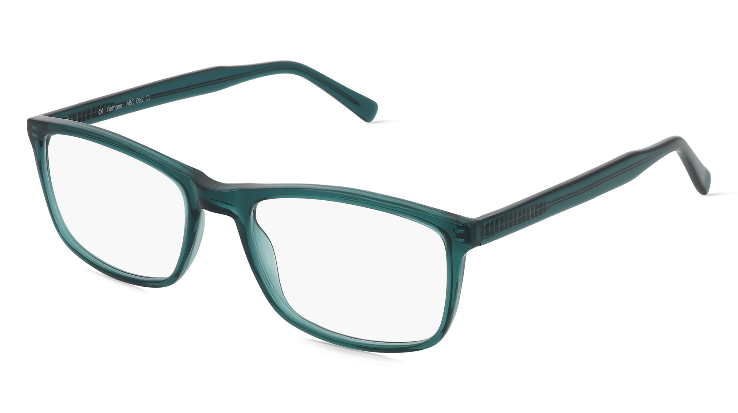 Fielmann ABC 062 CL DAVID Herren-Brille inkl. Gläser Vollrand Quadratisch Acetat-Gestell 53/19/145, Grün