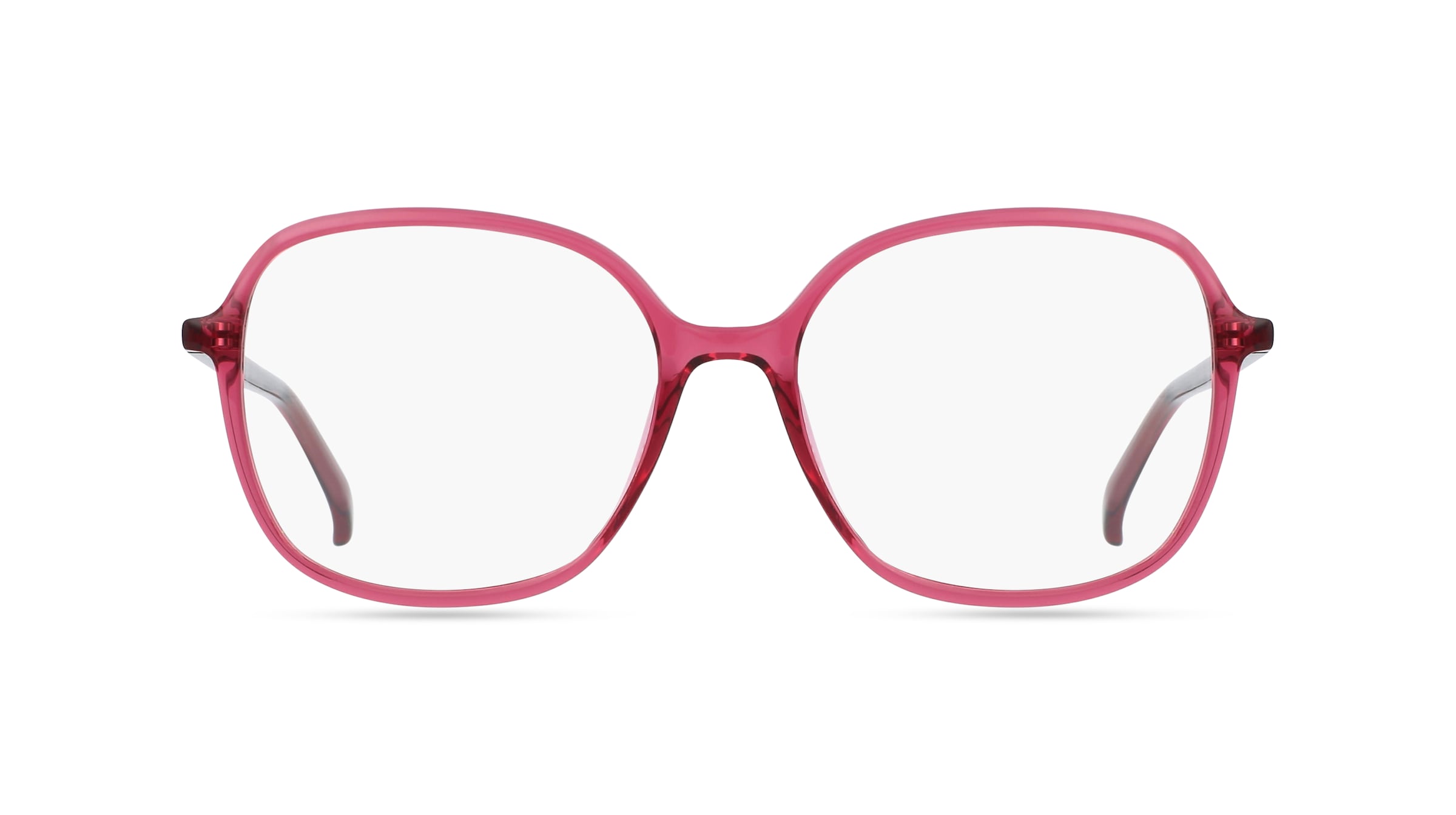 Fielmann ABC 065 FA Damen-Brille inkl. Gläser Vollrand Eckig Acetat-Gestell 53mm/16mm/135mm, rot