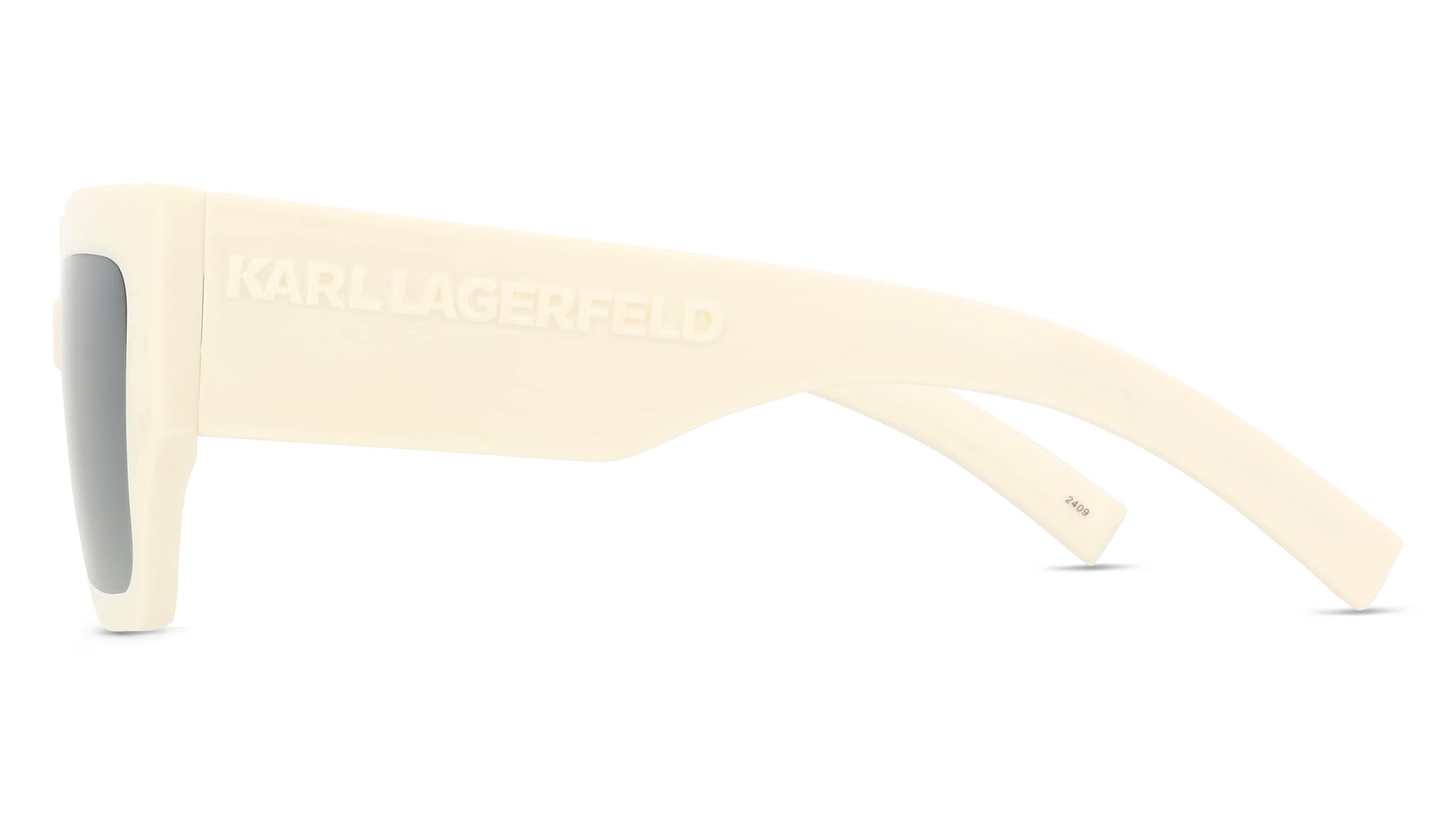 Thumbnail - Karl Lagerfeld KL6166S Unisex-Sonnenbrille Vollrand Eckig Acetat-Gestell, weiß