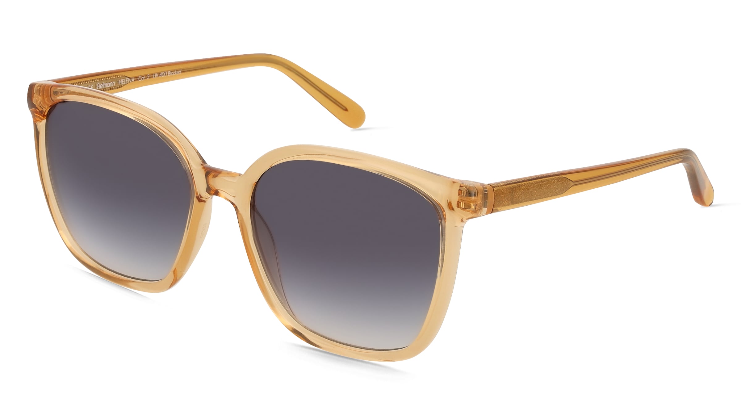 Fielmann LD 054 SUN FA HELENA Damen-Sonnenbrille Vollrand Quadratisch Acetat Spritzguss-Gestell, Gelb