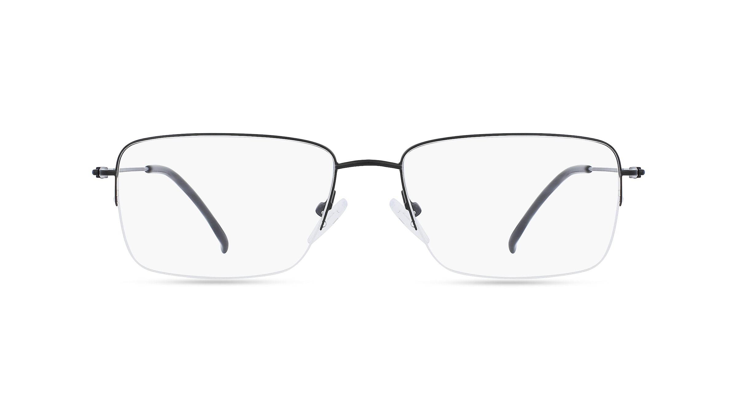 Fielmann BD 452 CL Herren-Brille inkl. Gläser Nylor Eckig Edelstahl-Gestell 55mm/18mm/145mm, schwarz