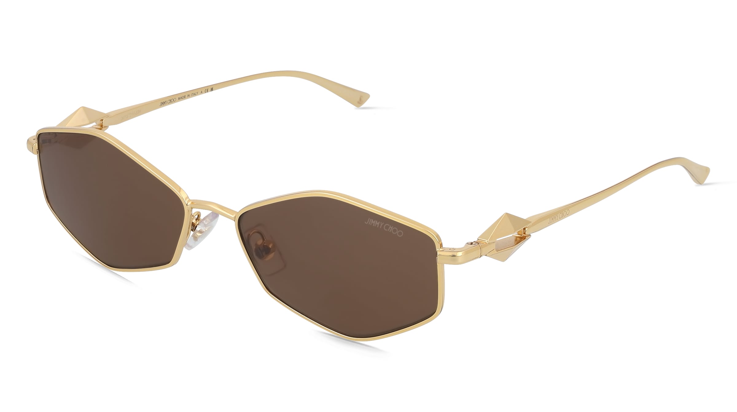 Jimmy Choo JC4017 Damen-Sonnenbrille Vollrand Oval Metall-Gestell, Gold