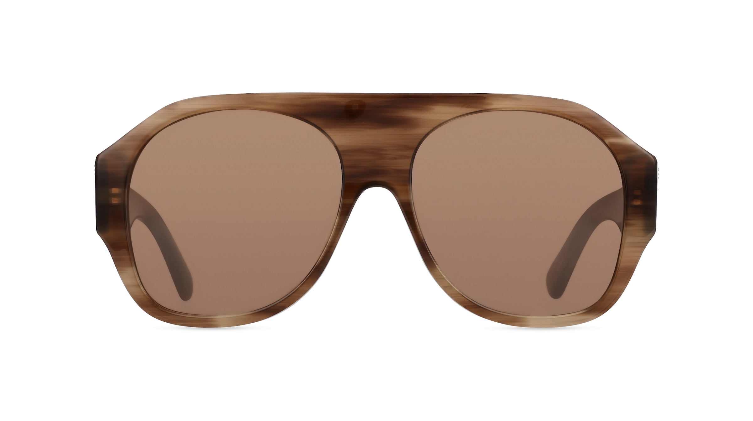 Stella McCartney SC40054I Damen-Sonnenbrille Vollrand Pilot Bio-Acetat-Gestell, braun