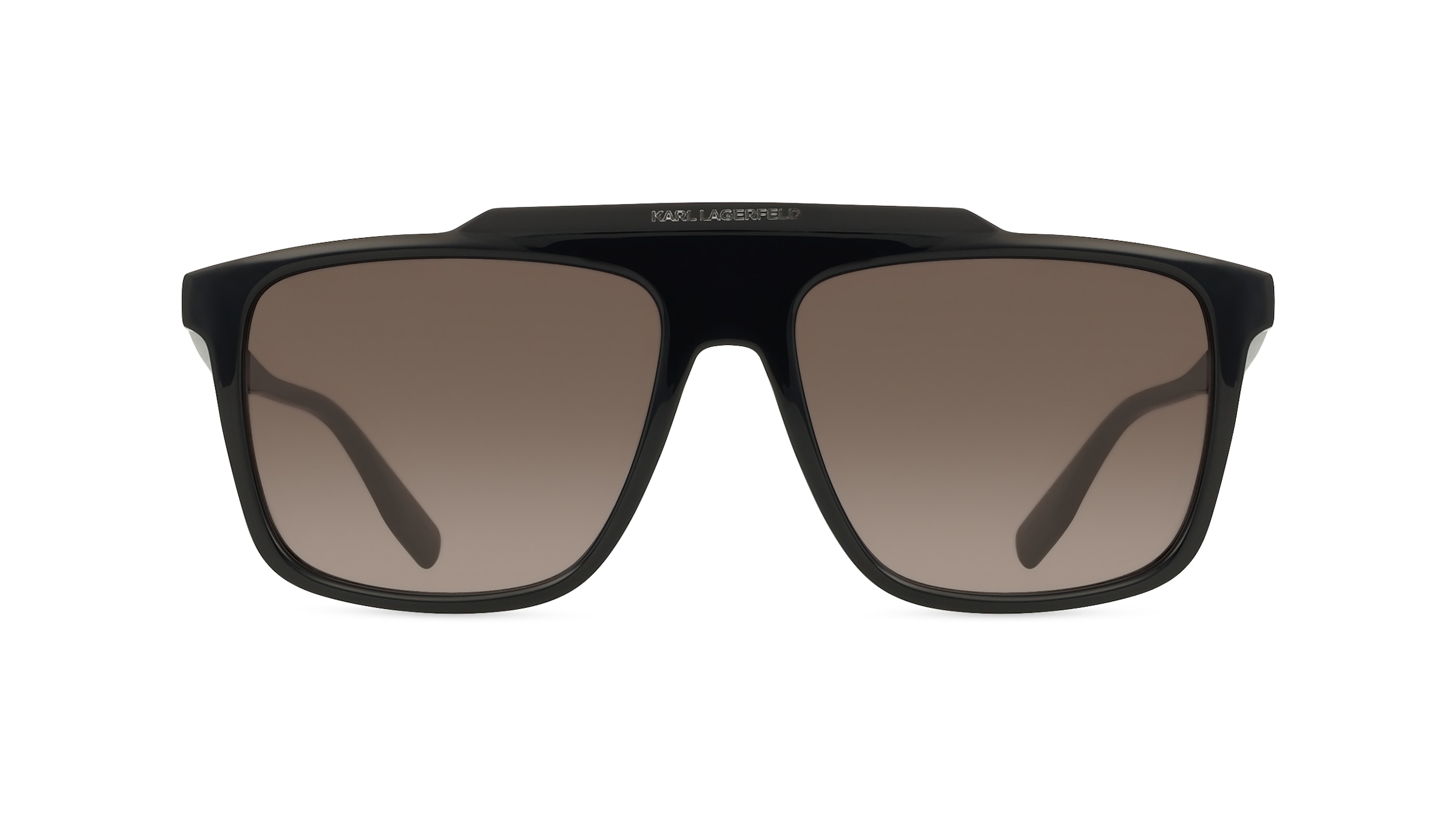 Karl Lagerfeld KL6107S Unisex-Sonnenbrille Vollrand Pilot Kunststoff-Gestell, schwarz