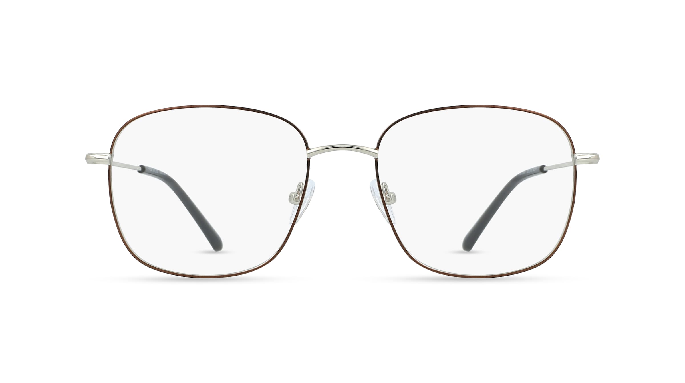 Fielmann BE 023 CL Damen-Brille inkl. Gläser Vollrand Eckig Edelstahl-Gestell 55mm/18mm/145mm, braun