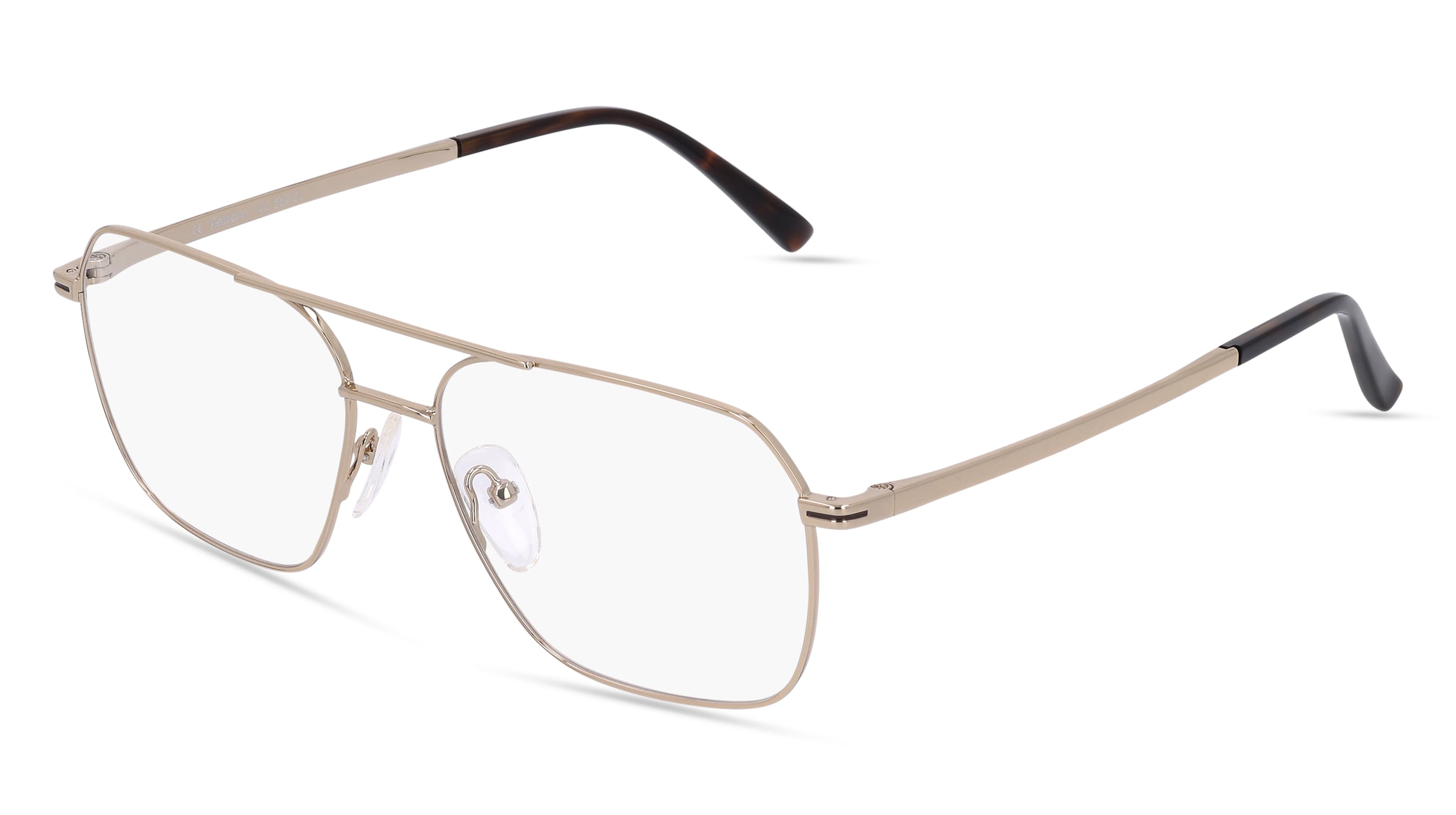 Fielmann MC 569 CL Herren-Brille inkl. Gläser Vollrand Quadratisch Edelstahl-Gestell 56/16/145, Gold