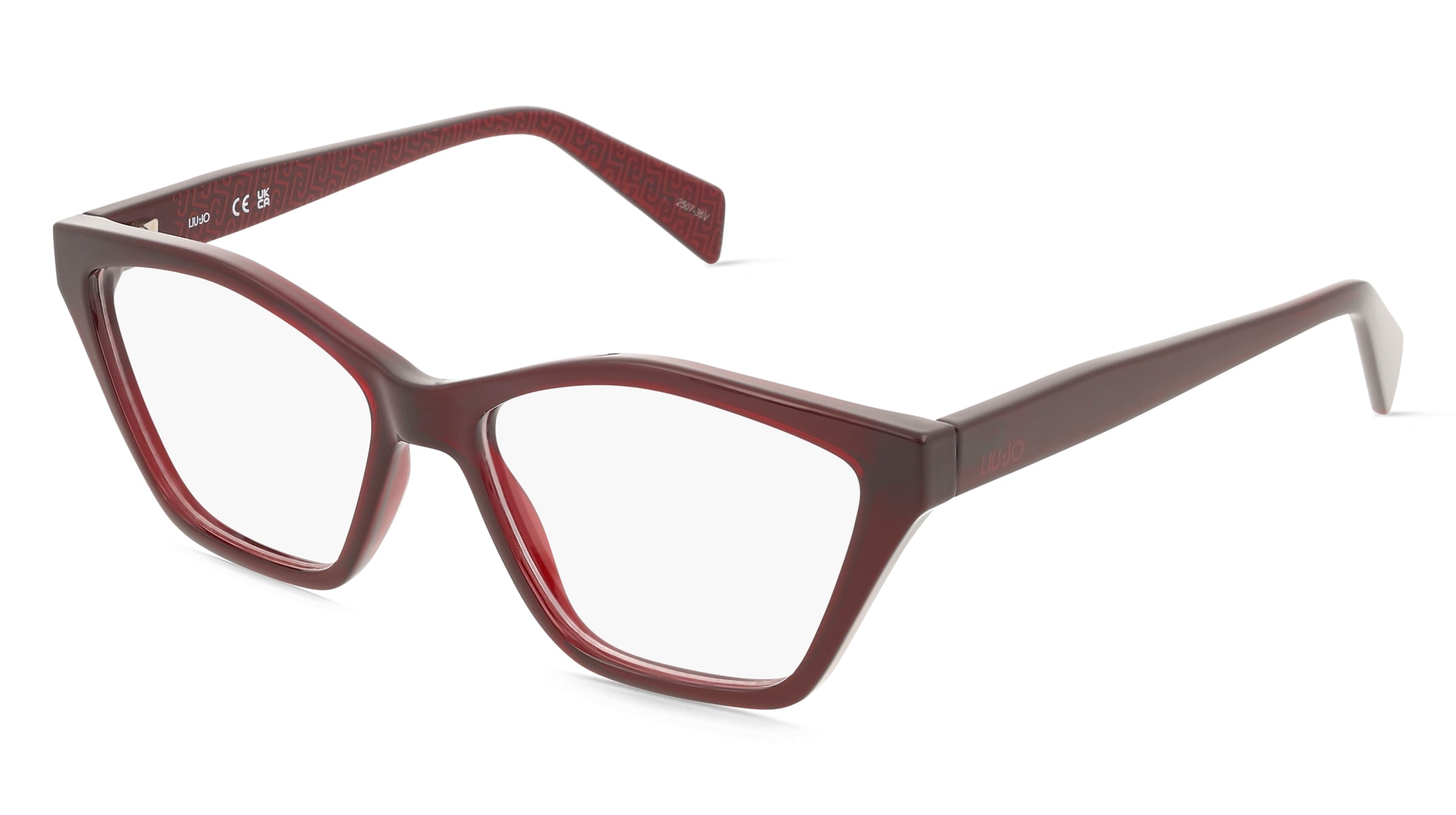 Liu Jo LJ2836 Damen-Brille inkl. Gläser Vollrand Butterfly Kunststoff-Gestell 53/15/140, Rot