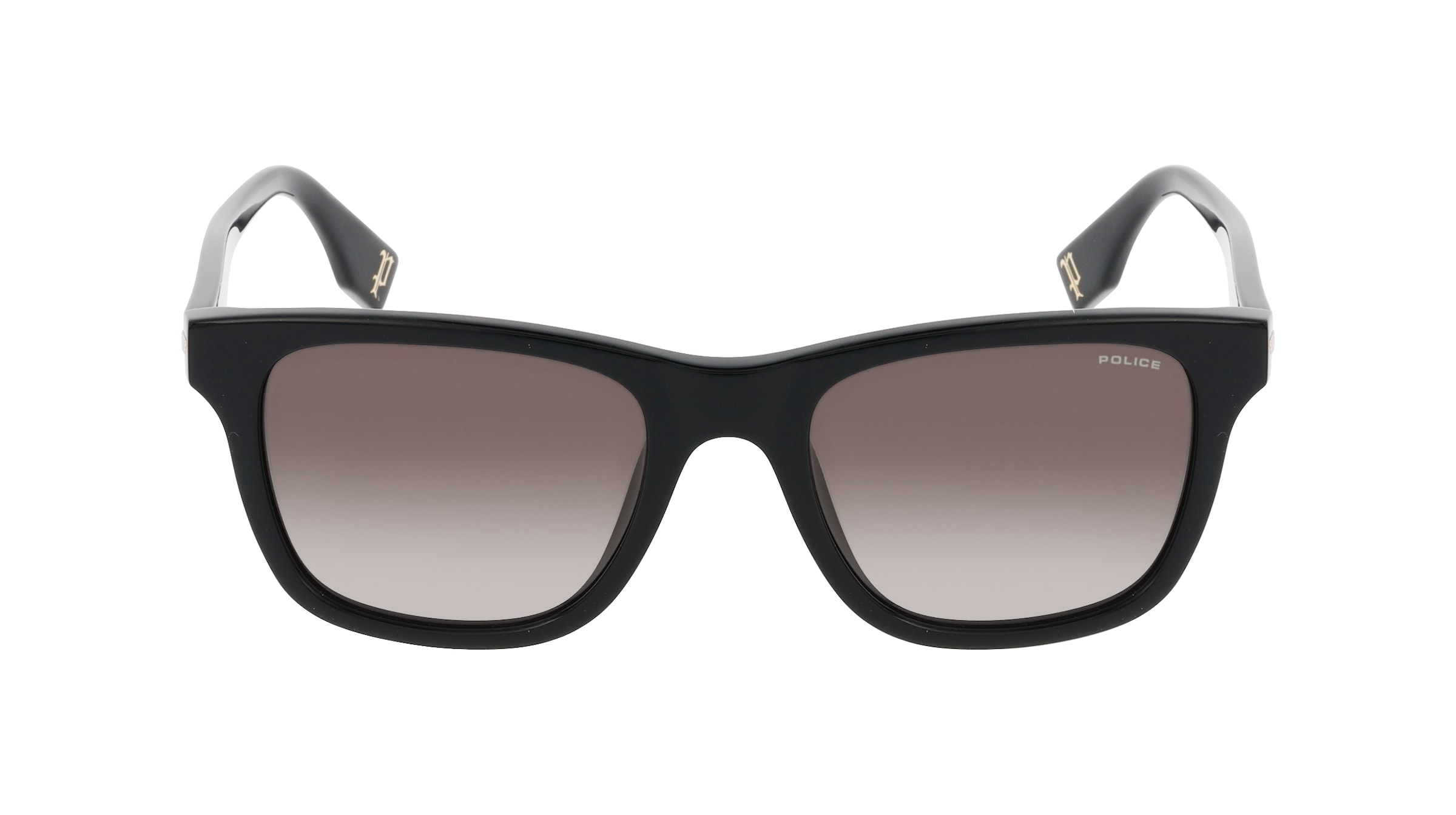 Police SPLU68 Herren-Sonnenbrille Vollrand Quadratisch Kunststoff-Gestell, Schwarz