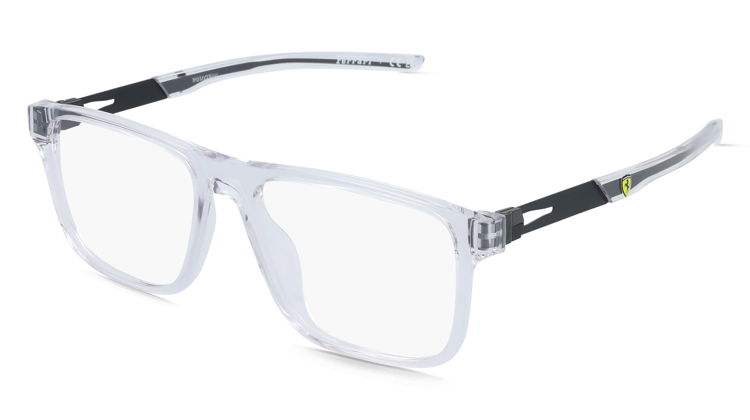 Scuderia Ferrari FZ8020U Unisex-Brille inkl. Gläser Vollrand Quadratisch Kunststoff-Gestell 55/17/145, Transparent