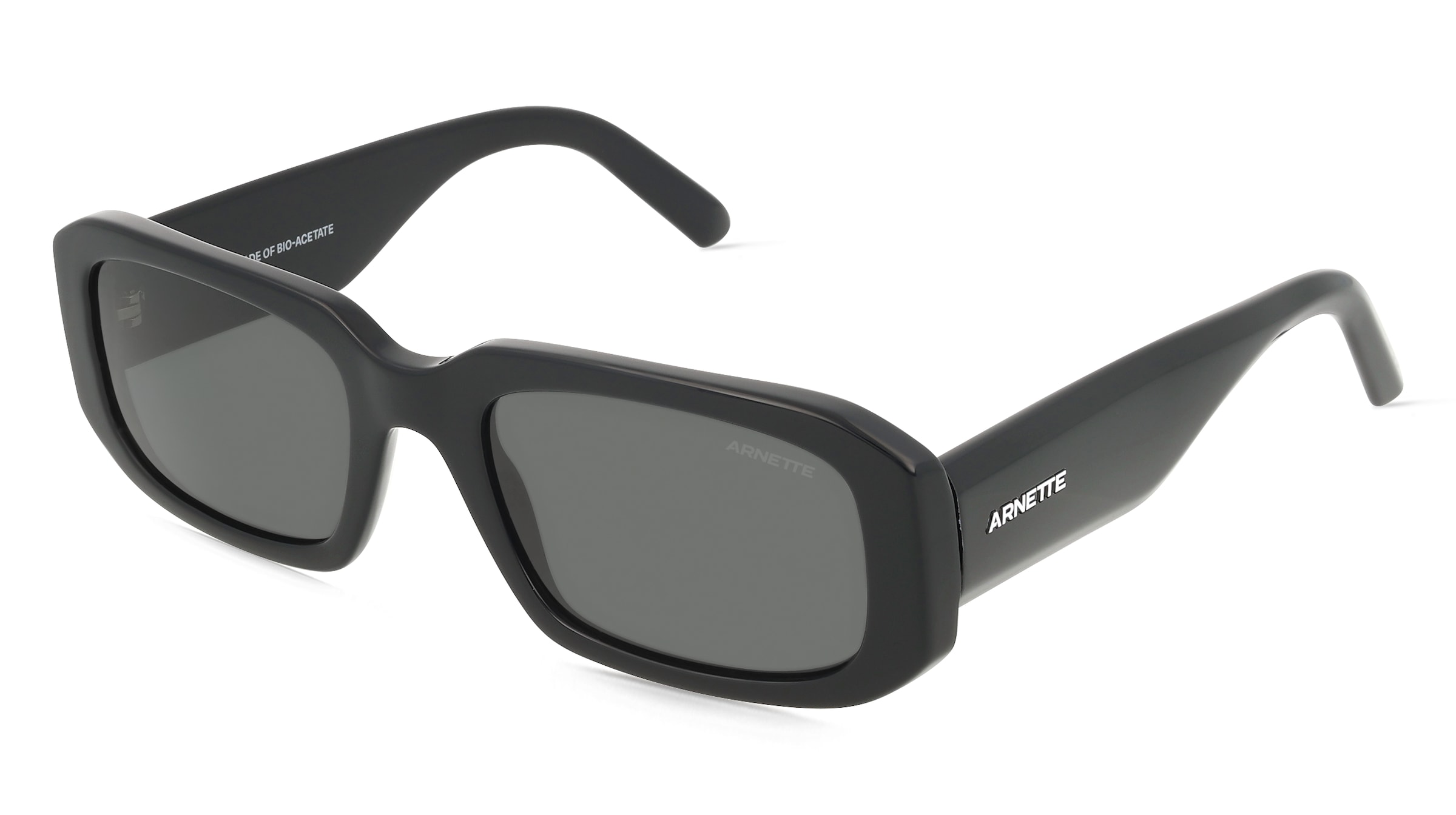 Arnette AN4318 Herren-Sonnenbrille Vollrand Quadratisch Acetat-Gestell, Schwarz