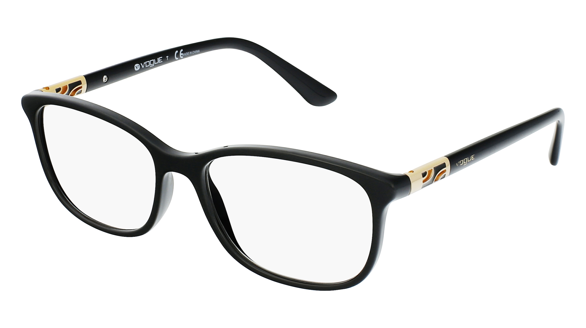 Vogue VO5163 Damen-Brille inkl. Gläser Vollrand Quadratisch Kunststoff-Gestell 53/16/140, Schwarz