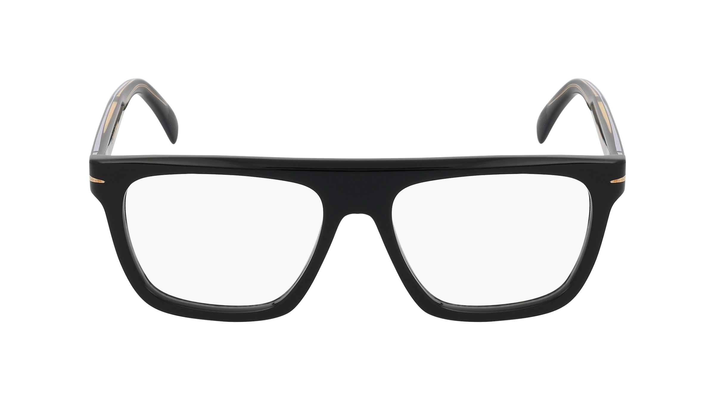 David Beckham DB 7096 Herren-Brille inkl. Gläser Vollrand Eckig Acetat-Gestell 53mm/16mm/145mm, schwarz