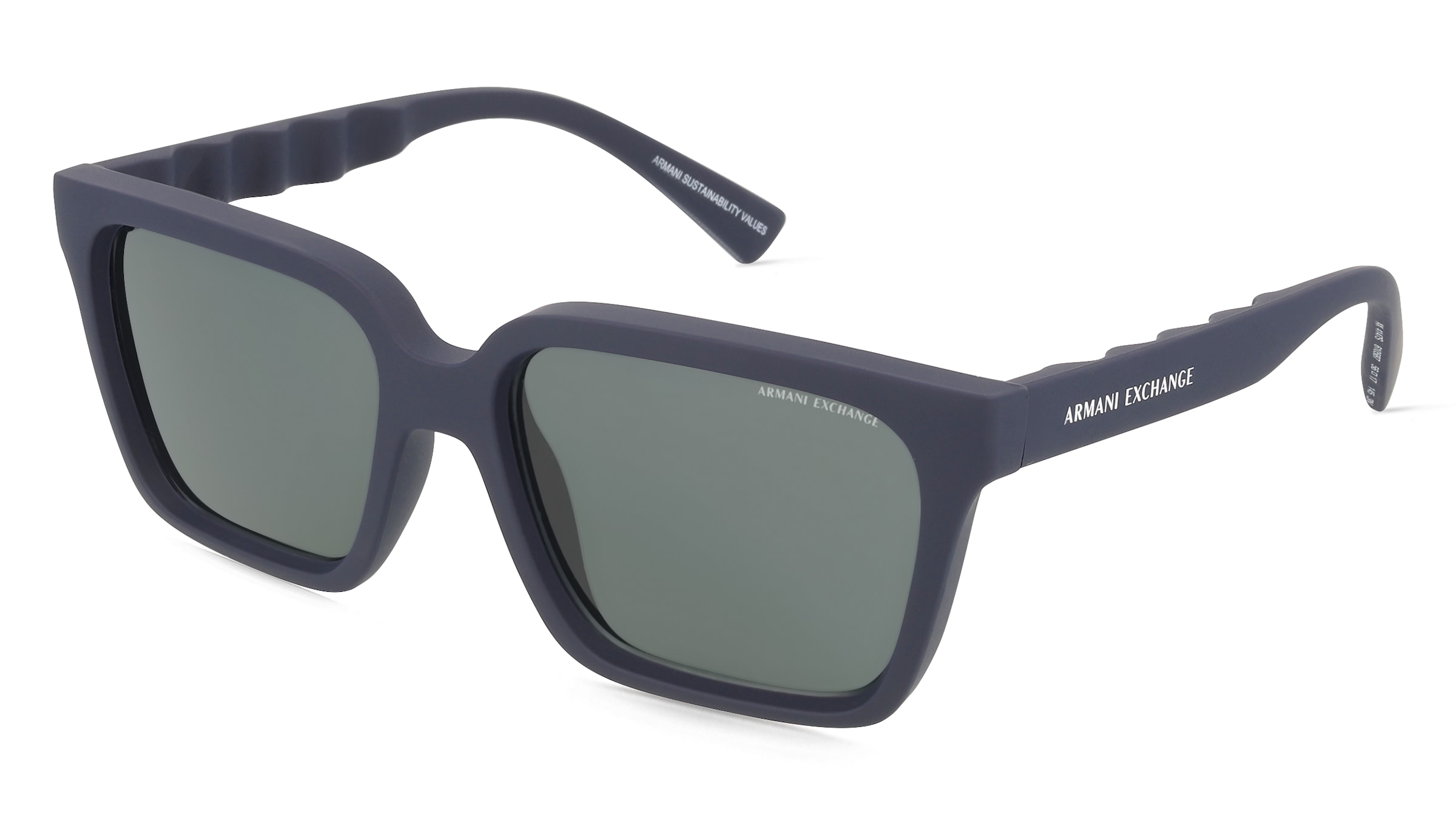 Armani Exchange AX4147S Herren-Sonnenbrille Vollrand Quadratisch Kunststoff-Gestell, Blau