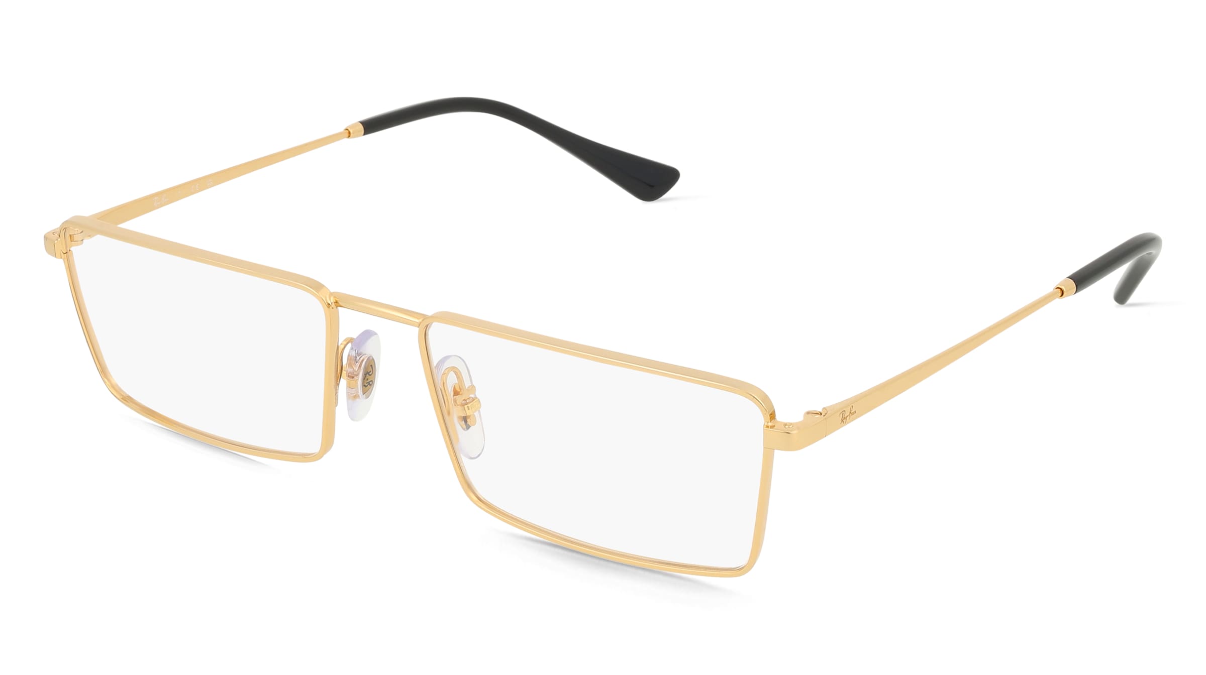 Ray-Ban 0RX6541 EMY Unisex-Brille inkl. Gläser Vollrand Quadratisch Metall-Gestell 56/17/145, Gold