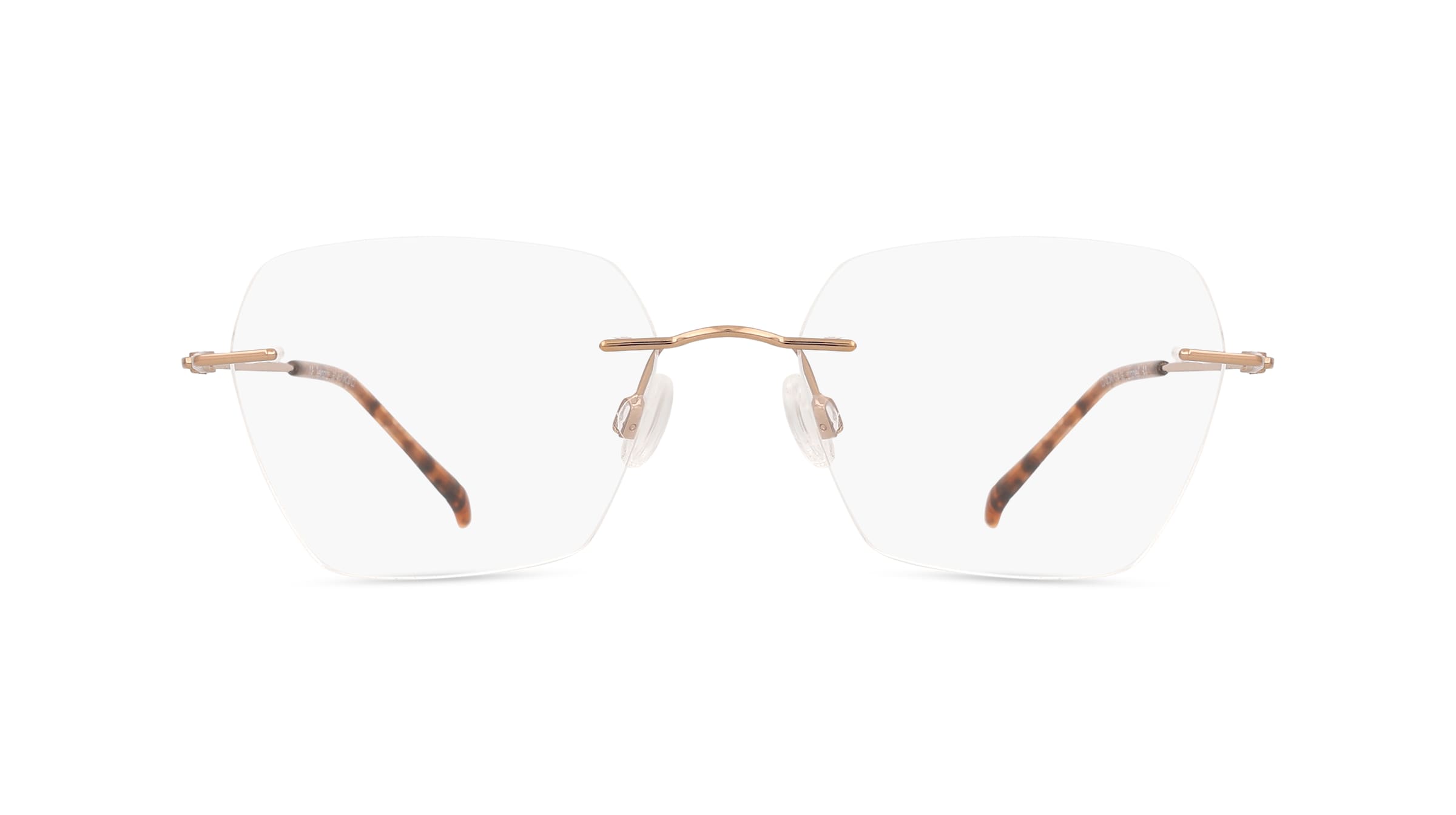 Fielmann BD 465 MOD CL Damen-Brille inkl. Gläser Randlos Geometrisch Edelstahl-Gestell 52/18/135, braun