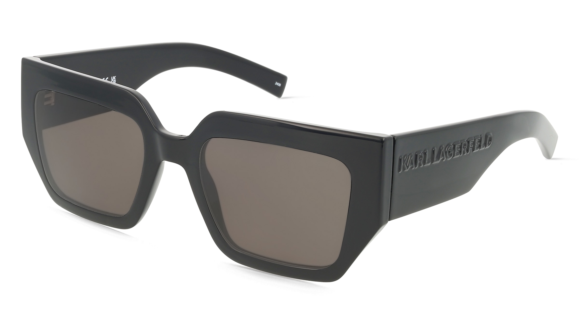 Karl Lagerfeld KL6166S Unisex-Sonnenbrille Vollrand Quadratisch Kunststoff-Gestell, Schwarz
