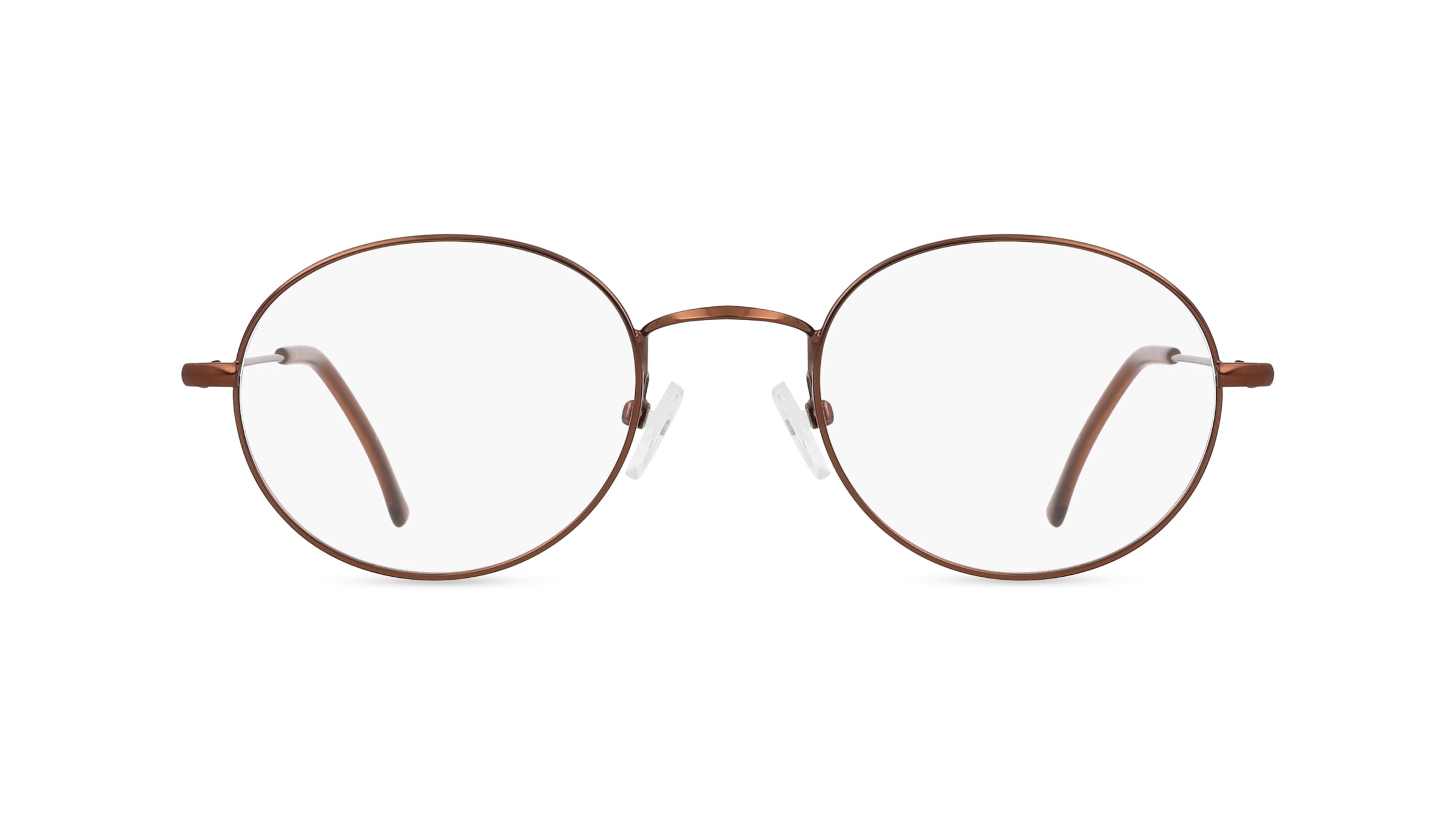 Fielmann BD 350 PANTO CL Unisex-Brille inkl. Gläser Vollrand Panto Edelstahl-Gestell 50mm/20mm/145mm, braun
