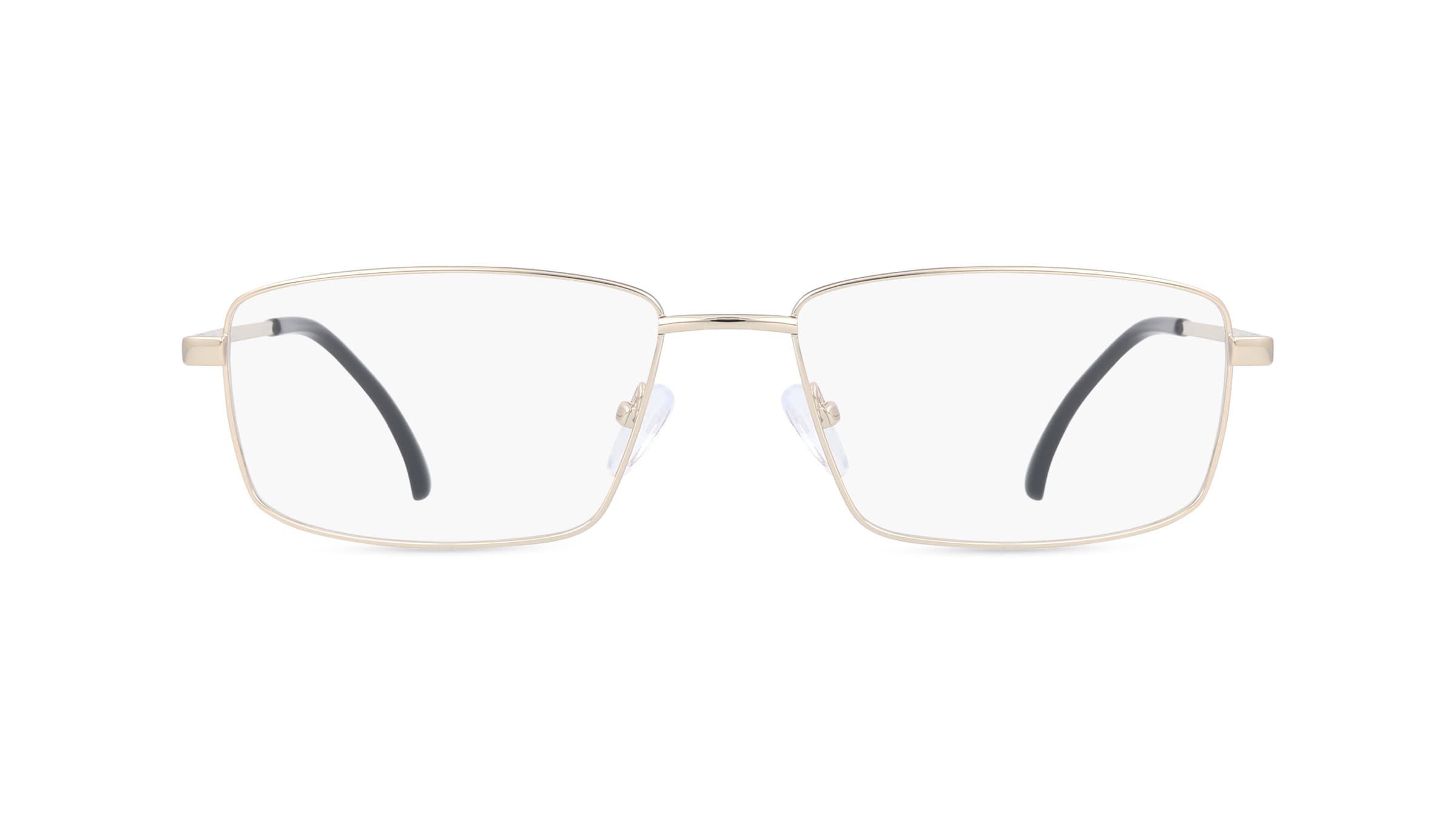 Fielmann BD 542 CL Herren-Brille inkl. Gläser Vollrand Eckig Edelstahl-Gestell 59mm/17mm/150mm, gold