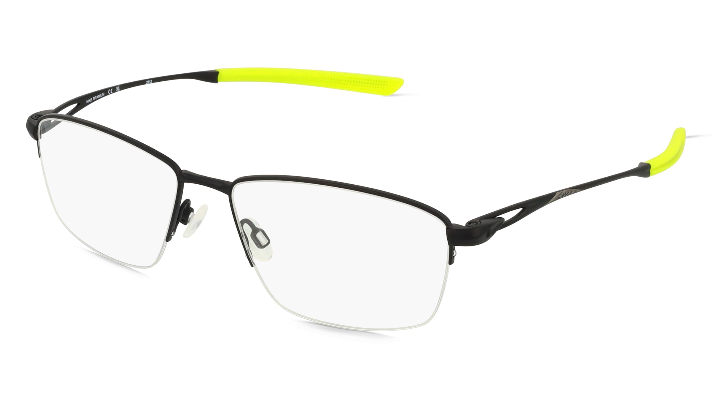 Nike 6045 Damen-Brille inkl. Gläser Vollrand Quadratisch Metall-Gestell 56/17/145, Schwarz