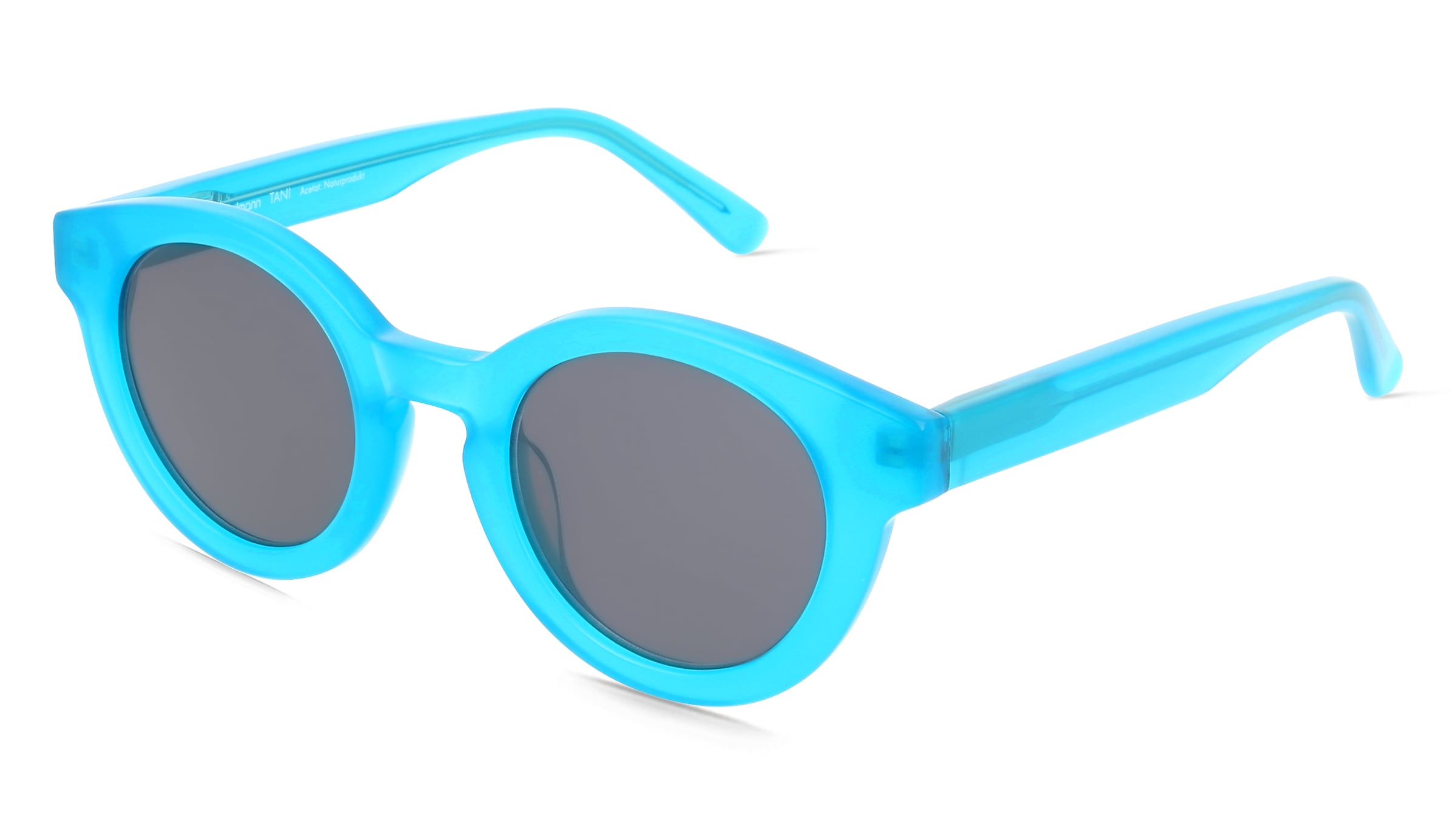 Fielmann Q 083 SUN FLEX CL TANI Kinder-Sonnenbrille Vollrand Rund Acetat Extrudiert-Gestell, Blau