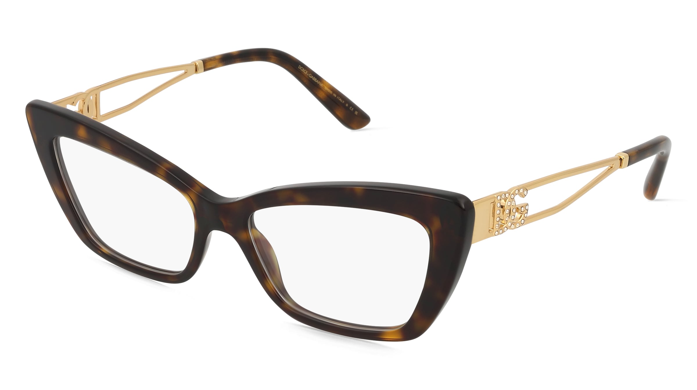 Dolce&amp;Gabbana 0DG3375B Damen-Brille inkl. Gläser Vollrand Cat Eye Acetat-Gestell 53/16/140, Havanna