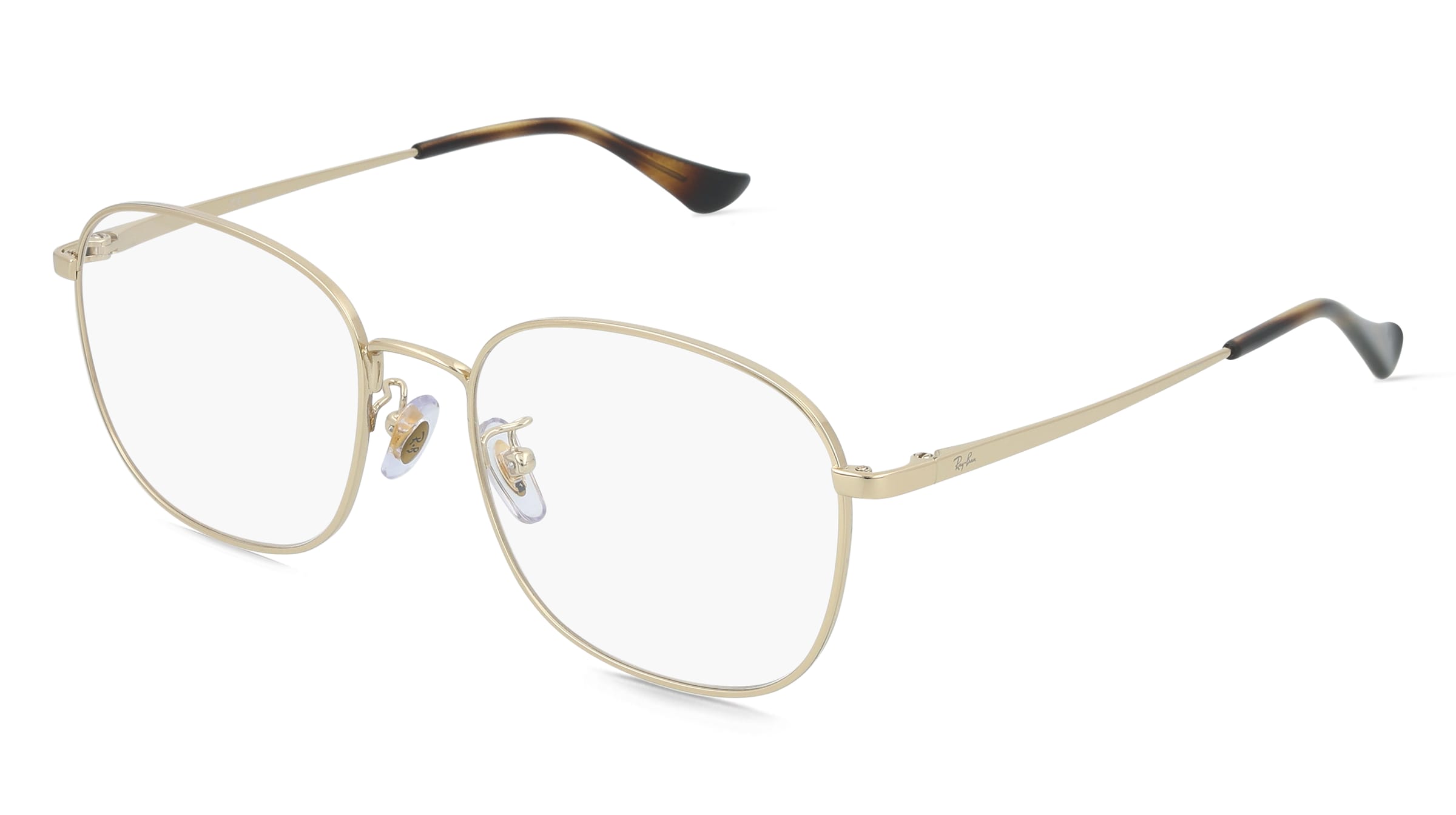 Ray-Ban RX6418D Unisex-Brille inkl. Gläser Vollrand Quadratisch Metall-Gestell 53/17/145, Gold
